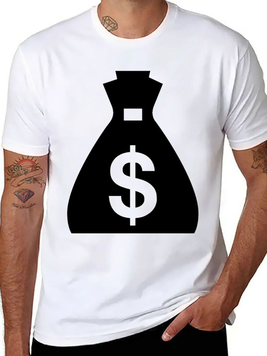 Money Bag Unisex Short Sleeve Soft Cotton T-Shirt – Casual Everyday Wear