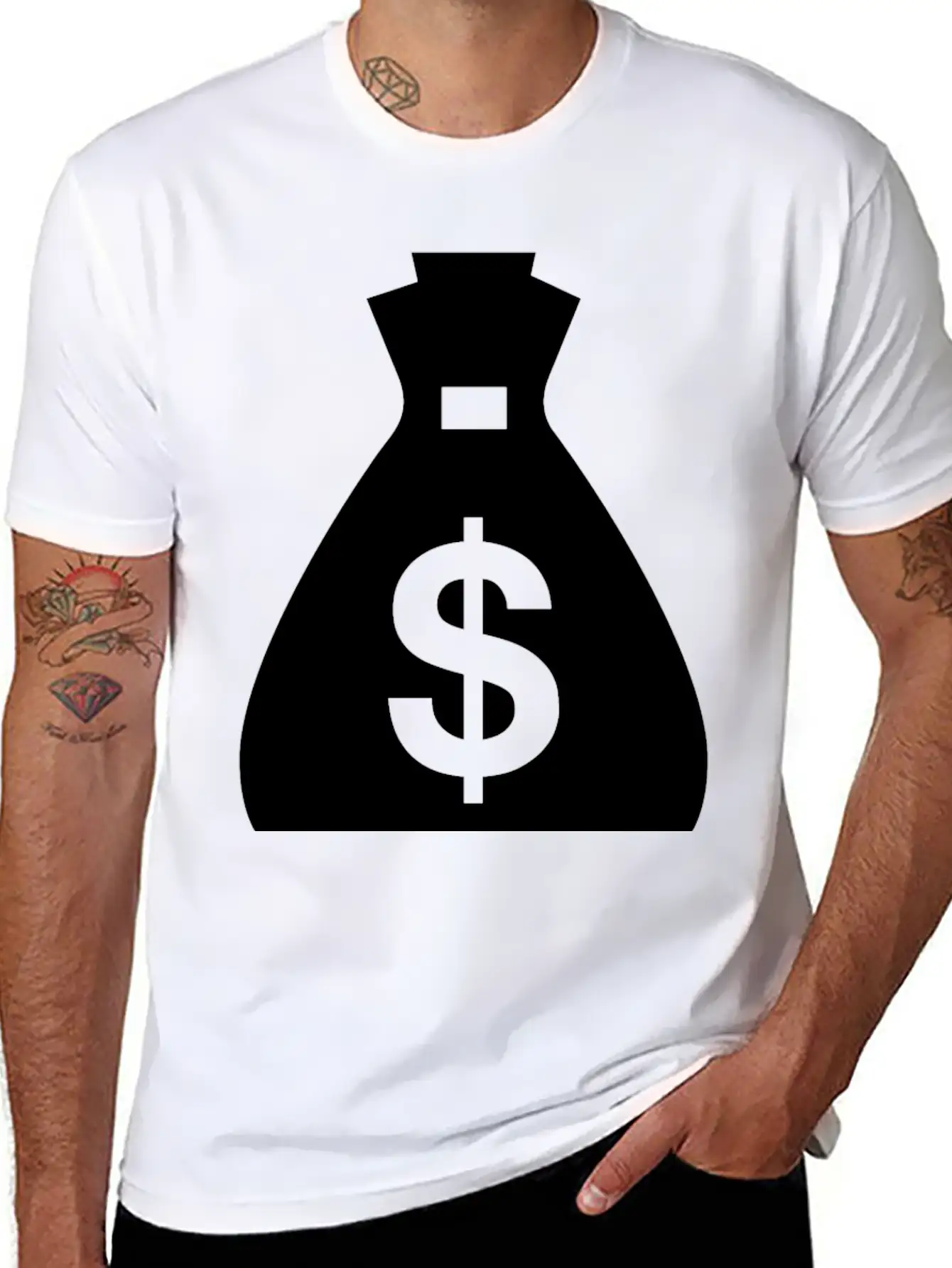 Money Bag Unisex Short Sleeve Soft Cotton T-Shirt – Casual Everyday Wear