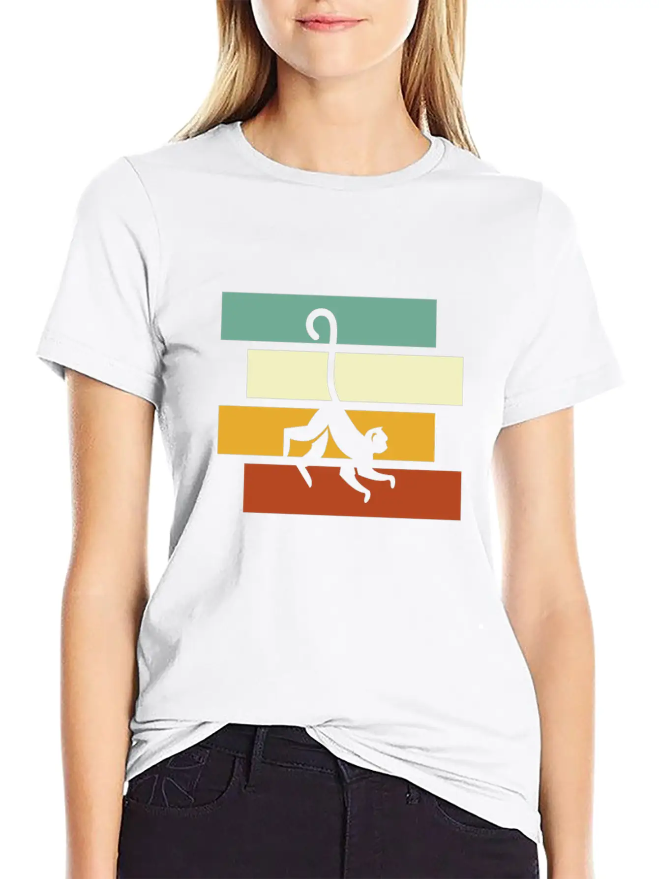Monkey Retro Essential Cotton Tee For Daily Outfits – Unisex Style