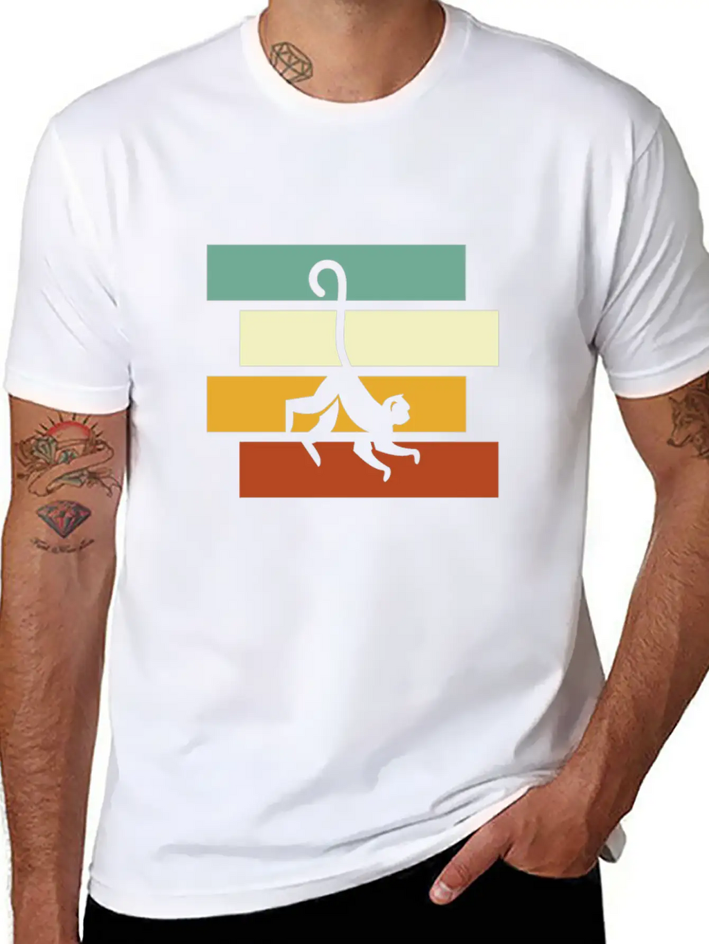 Monkey Retro Essential Cotton Tee For Daily Outfits – Unisex Style