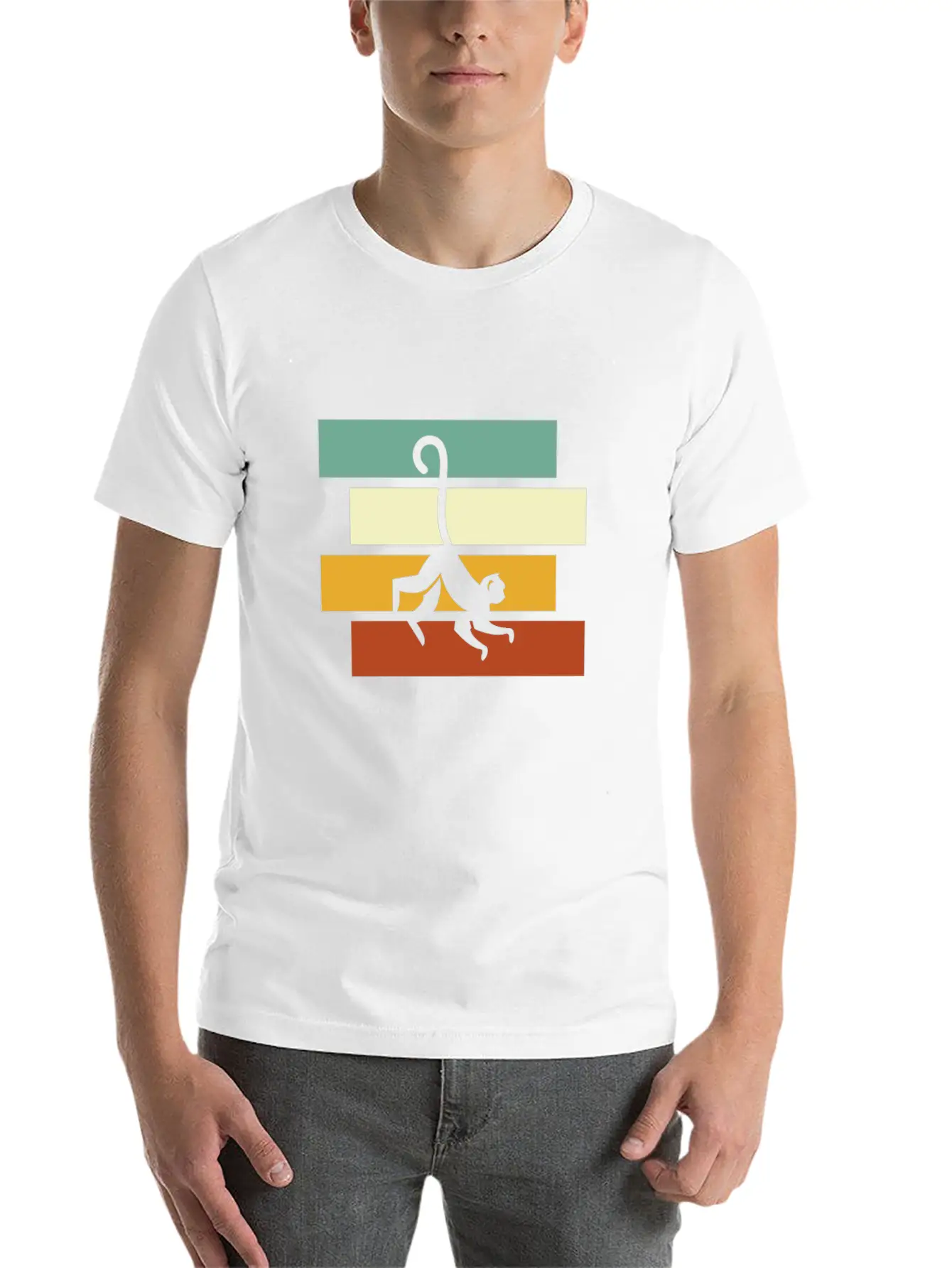 Monkey Retro Essential Cotton Tee For Daily Outfits – Unisex Style