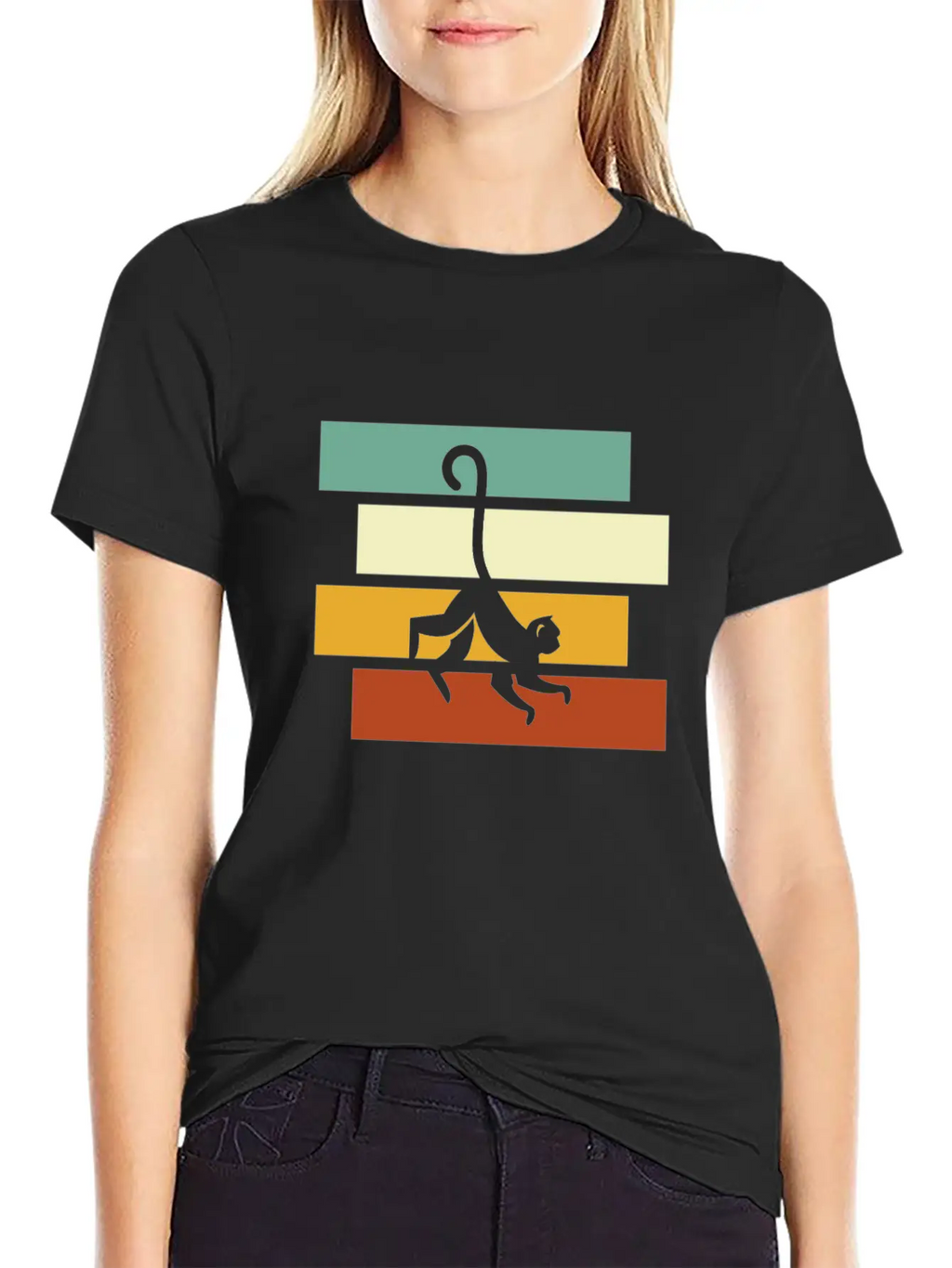 Monkey Retro Essential Cotton Tee For Daily Outfits – Unisex Style