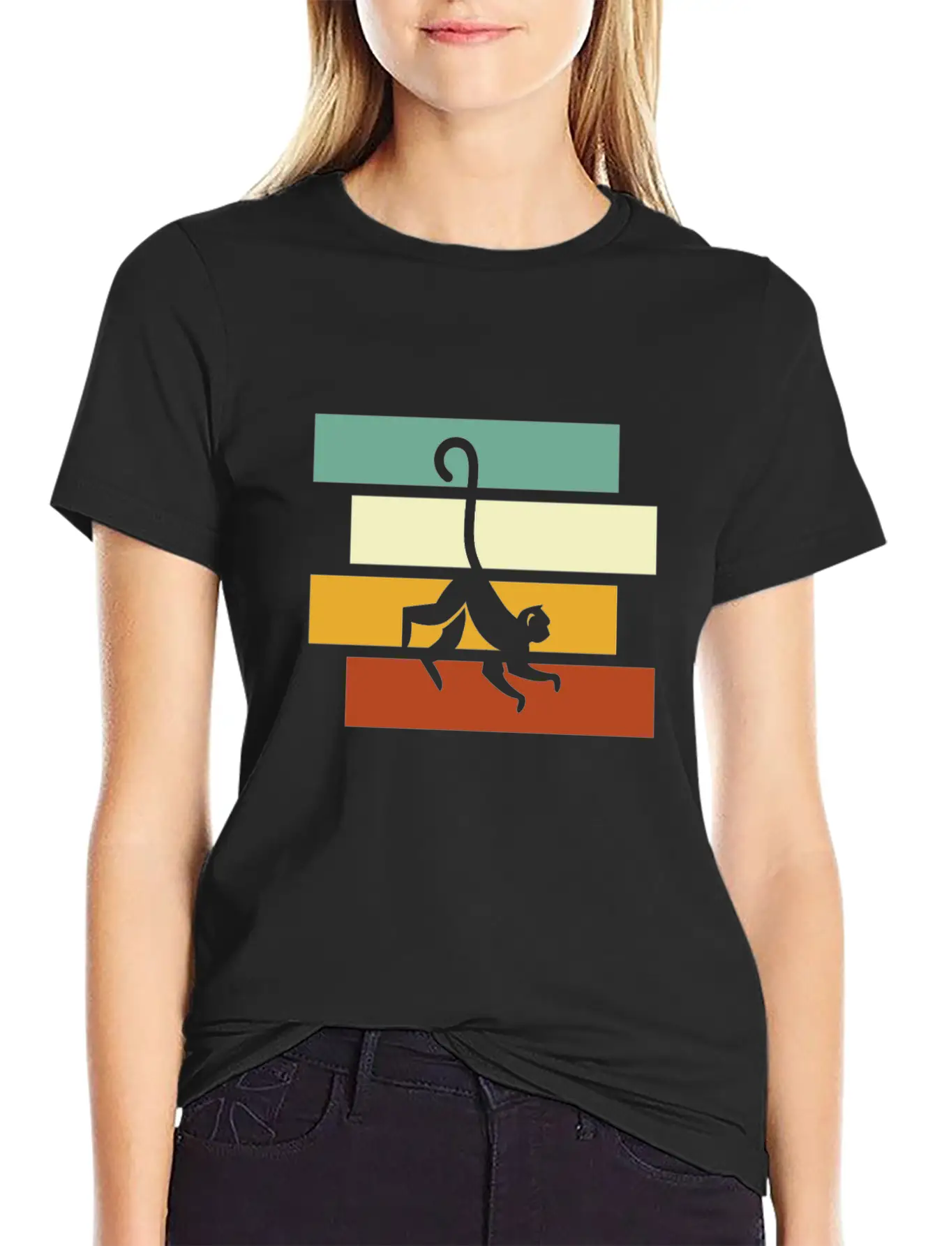 Monkey Retro Essential Cotton Tee For Daily Outfits – Unisex Style
