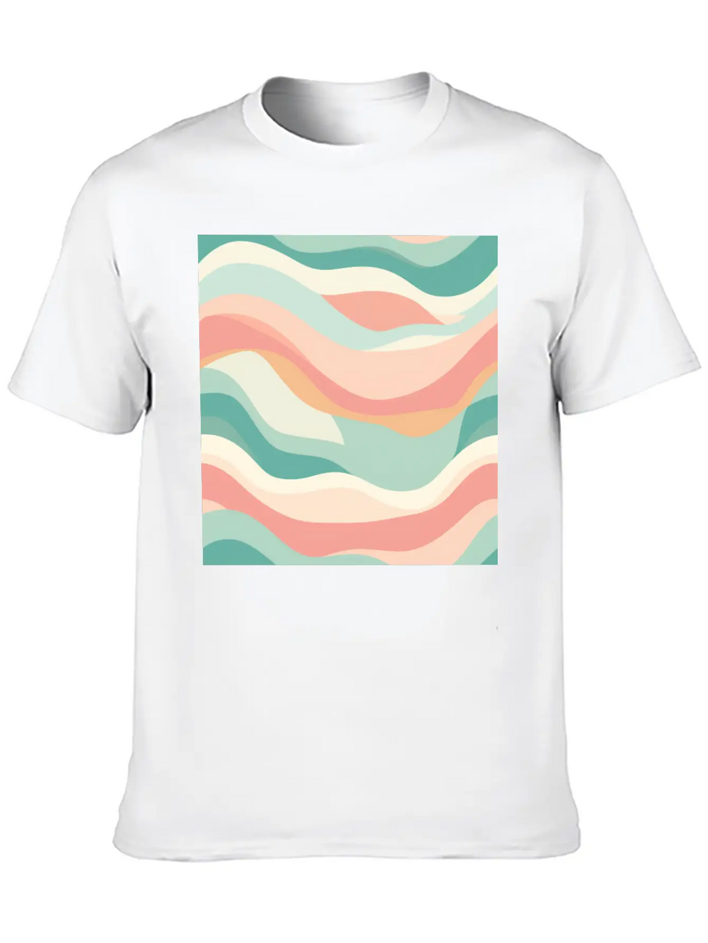 Monochrome Waves: Modern Abstract Ebb And Flow Unisex Casual T-Shirt – Clean Design For Daily Comfort