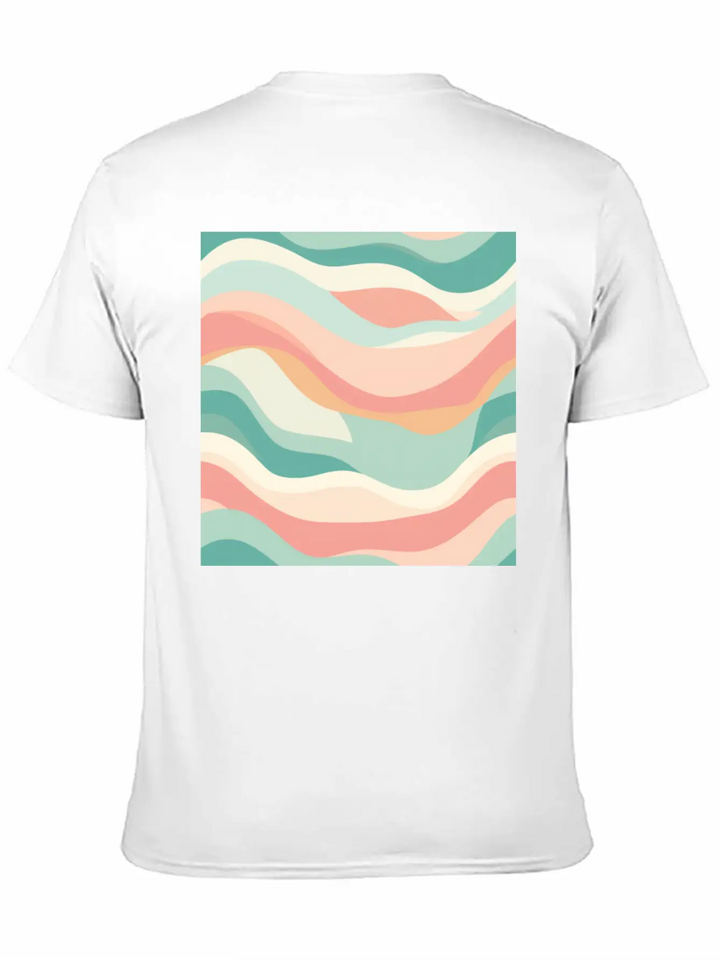 Monochrome Waves: Modern Abstract Ebb And Flow Unisex Casual T-Shirt – Clean Design For Daily Comfort