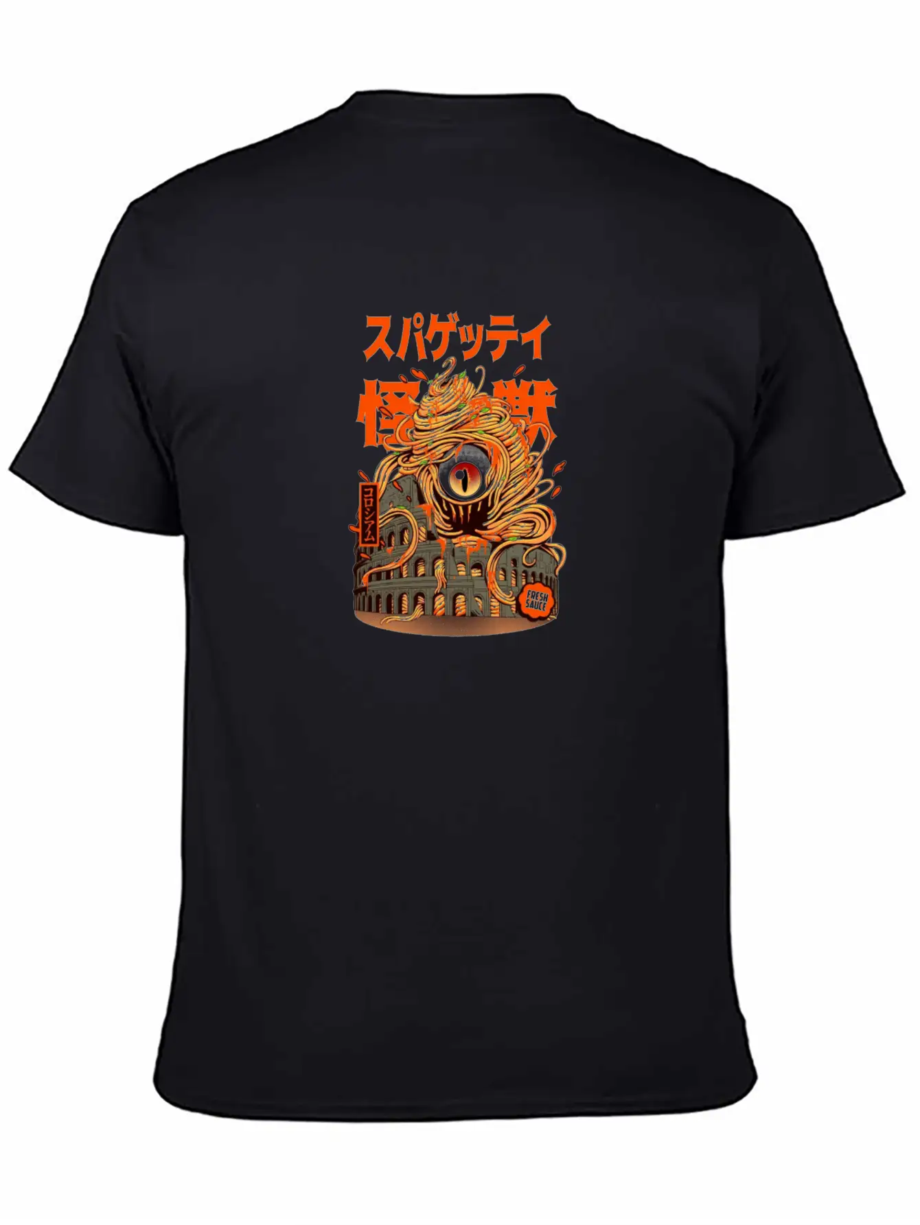 Monster, Spaghetti, Pastafarian, Flying Spa Unisex Short Sleeve Soft Cotton T-Shirt – Casual Everyday Wear