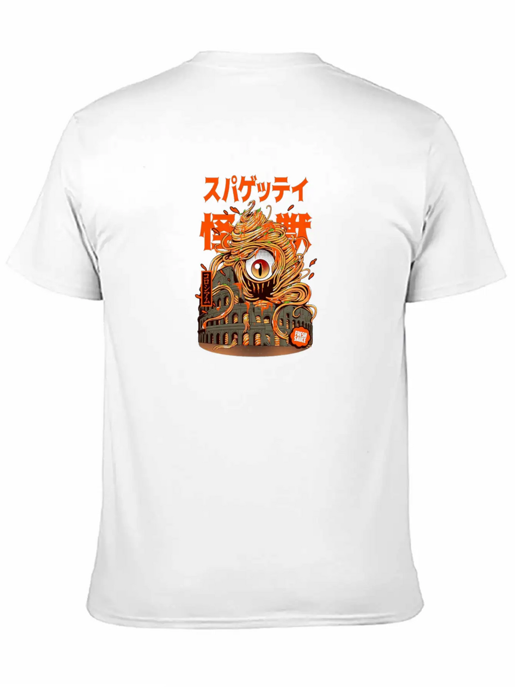 Monster, Spaghetti, Pastafarian, Flying Spa Unisex Short Sleeve Soft Cotton T-Shirt – Casual Everyday Wear