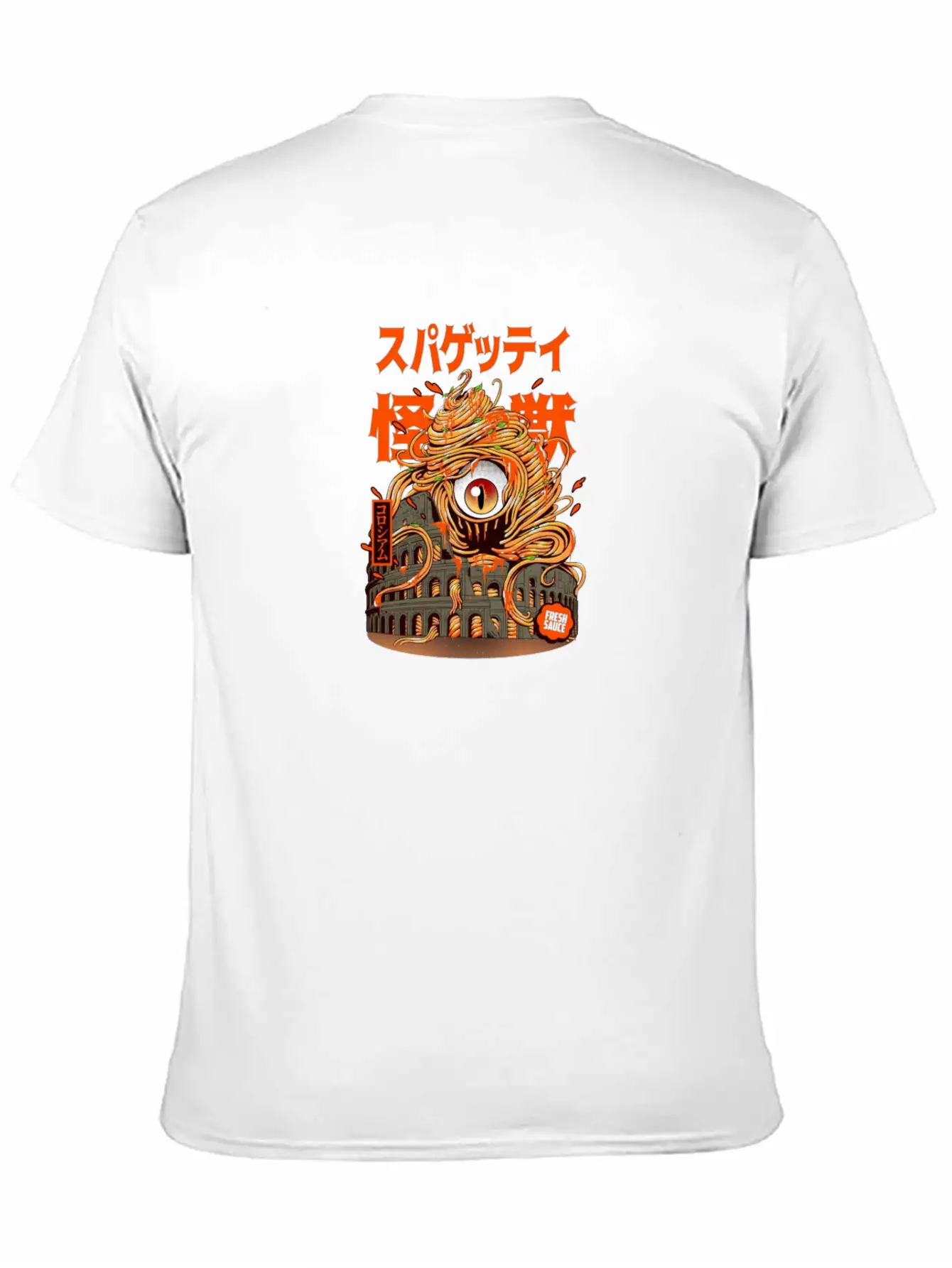 Monster, Spaghetti, Pastafarian, Flying Spa Unisex Short Sleeve Soft Cotton T-Shirt – Casual Everyday Wear