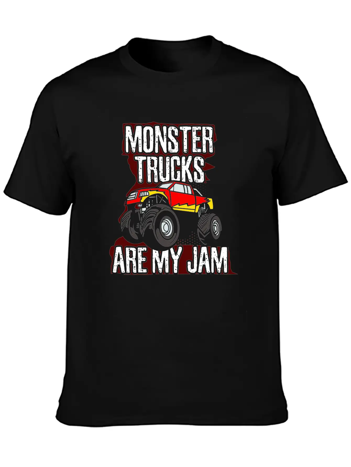Monster Trucks Are My Jam Car Big Wheels Gift Idea Stylish Everyday T-Shirt – Unisex Basic Cotton Tee