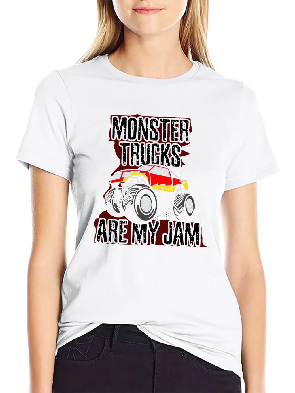 Monster Trucks Are My Jam Car Big Wheels Gift Idea Stylish Everyday T-Shirt – Unisex Basic Cotton Tee