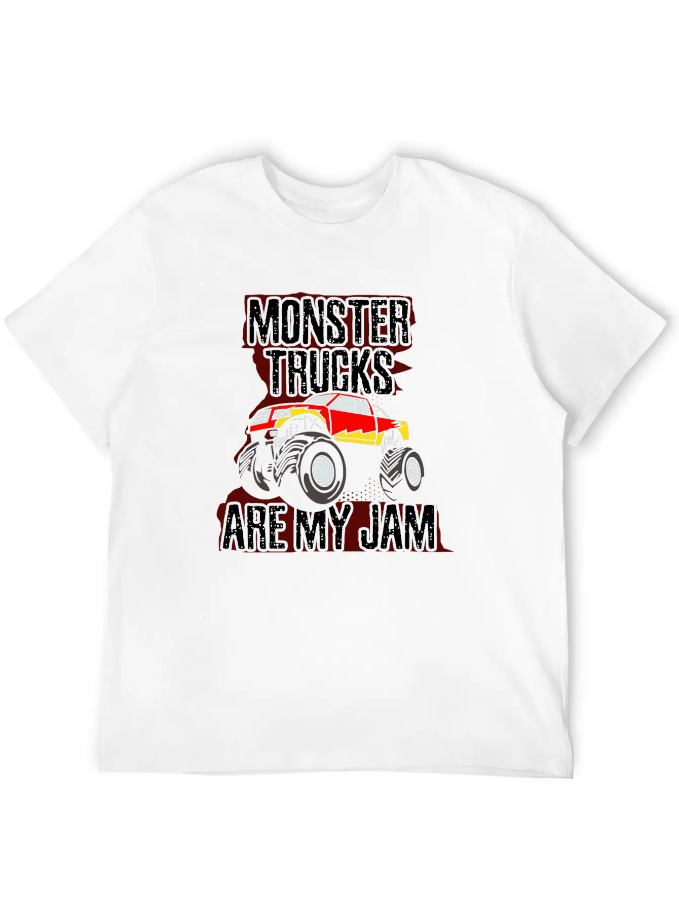 Monster Trucks Are My Jam Car Big Wheels Gift Idea Stylish Everyday T-Shirt – Unisex Basic Cotton Tee