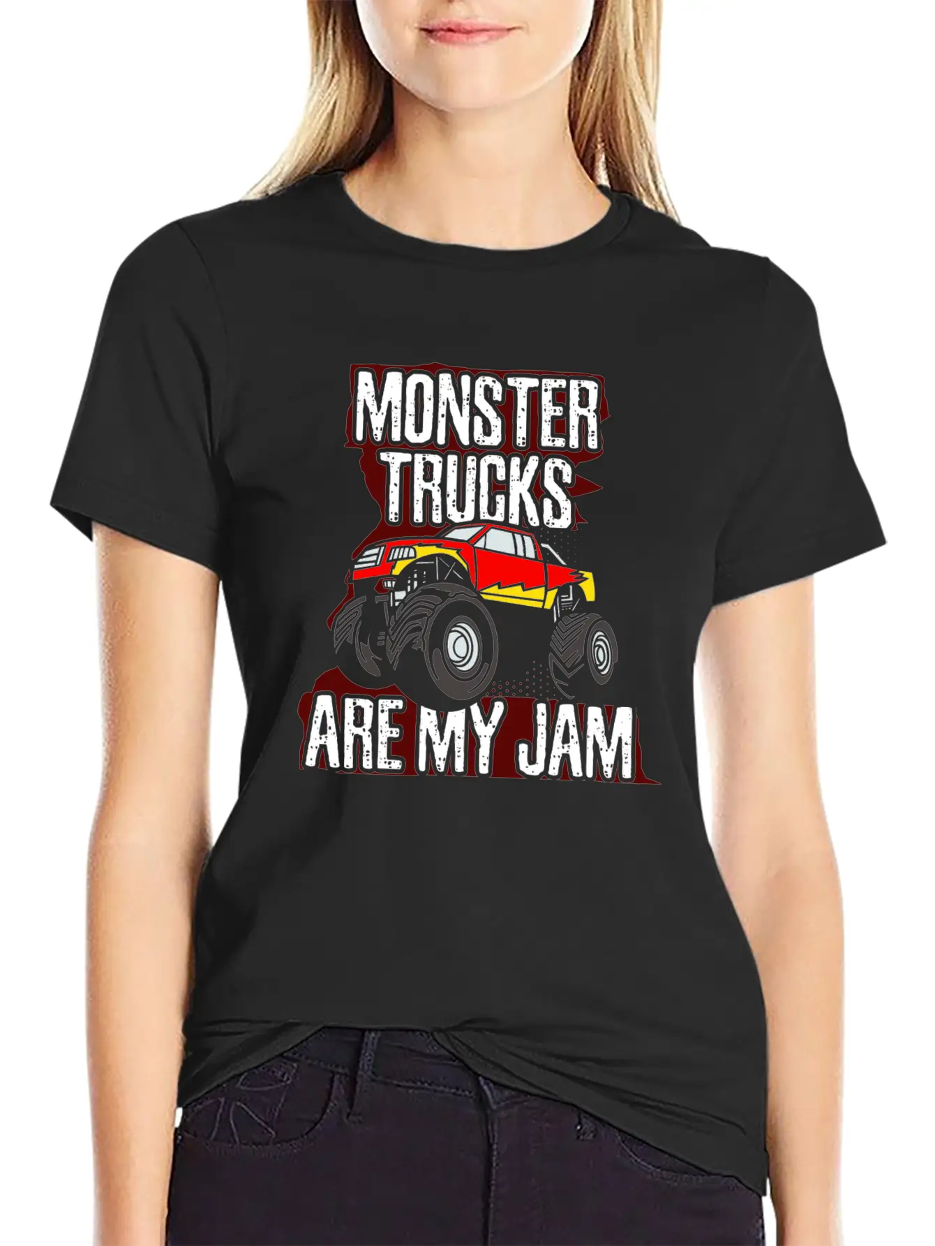 Monster Trucks Are My Jam Car Big Wheels Gift Idea Stylish Everyday T-Shirt – Unisex Basic Cotton Tee