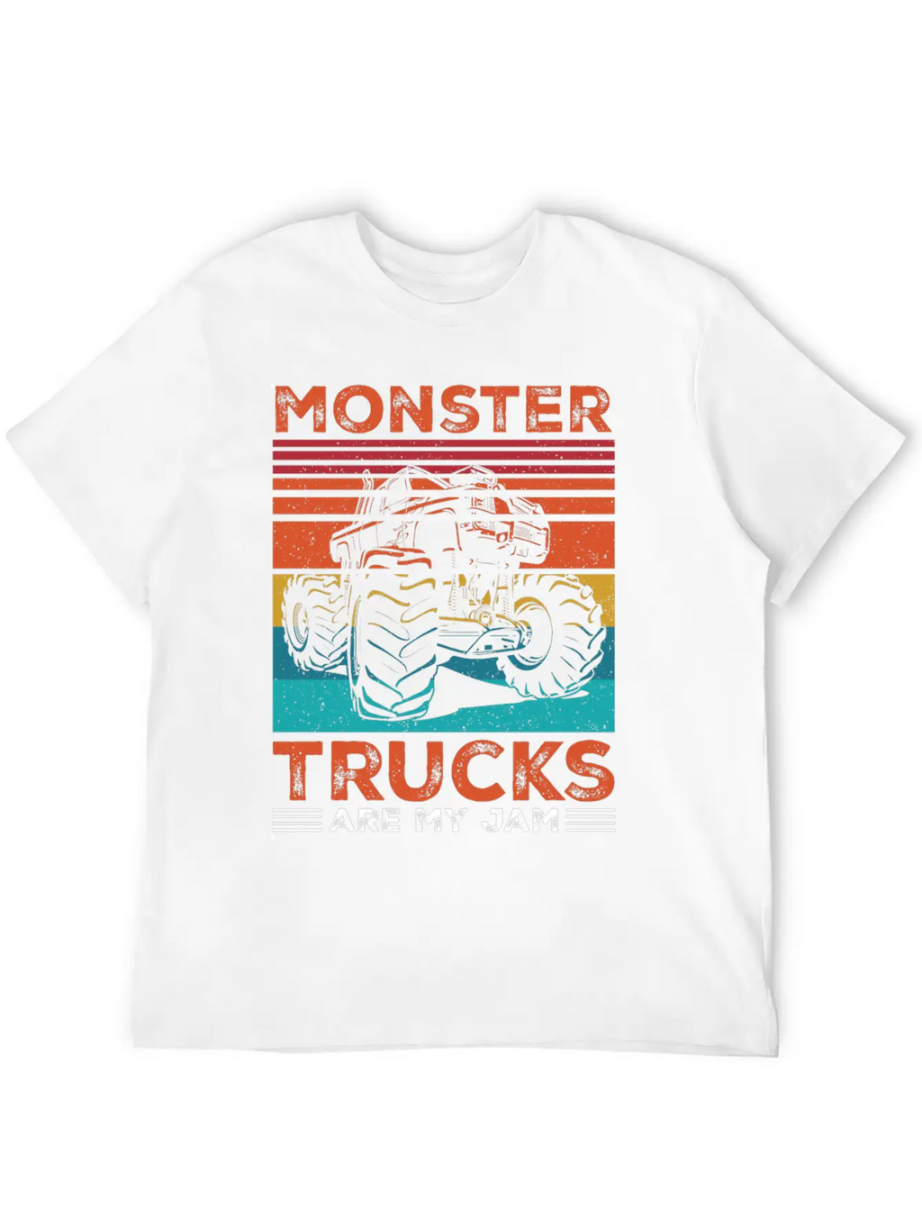 Monster Trucks Are My Jam Cool Monster Truck Quote Unisex Casual T-Shirt – Clean Design For Daily Comfort