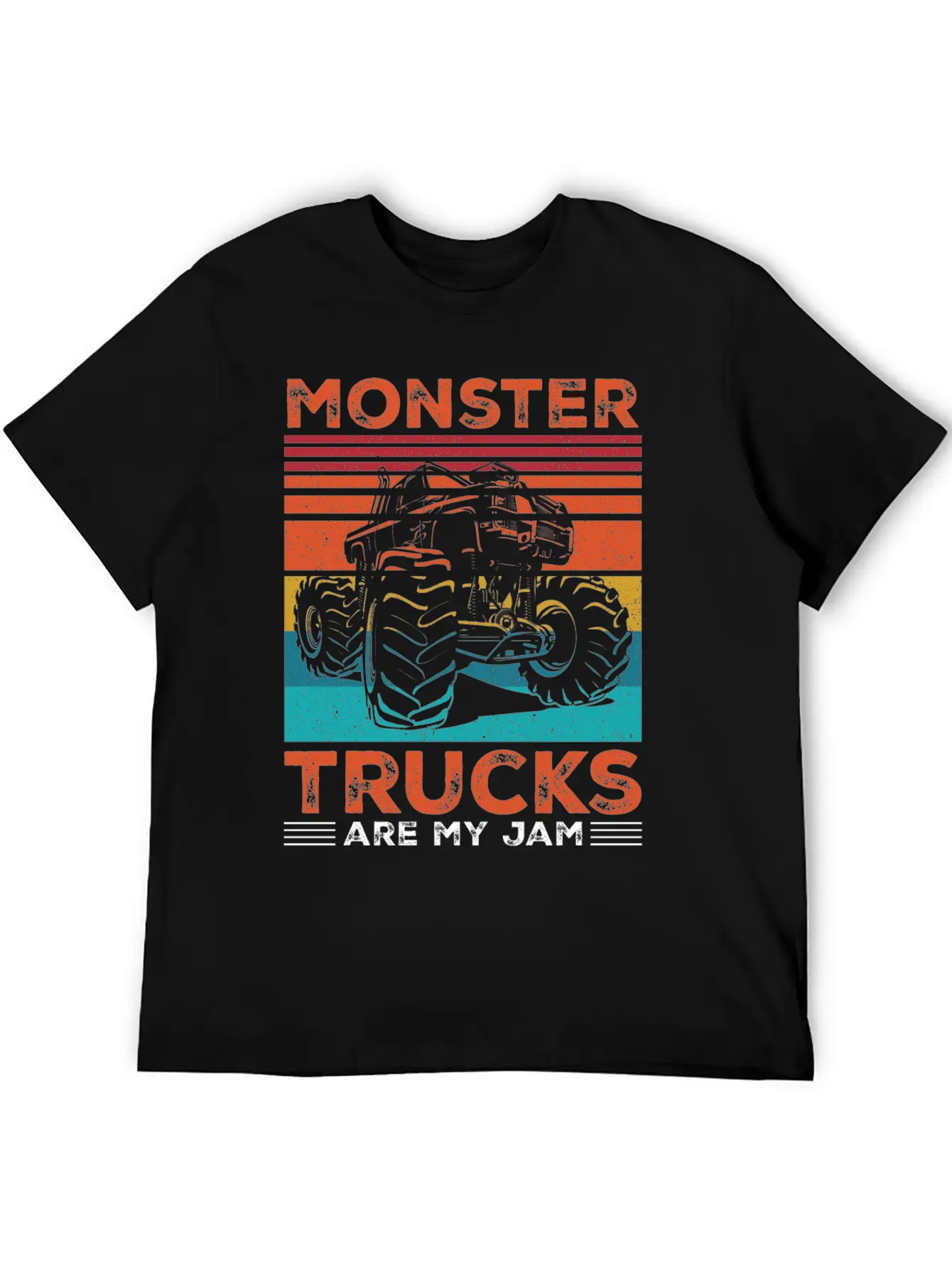 Monster Trucks Are My Jam Cool Monster Truck Quote Unisex Casual T-Shirt – Clean Design For Daily Comfort