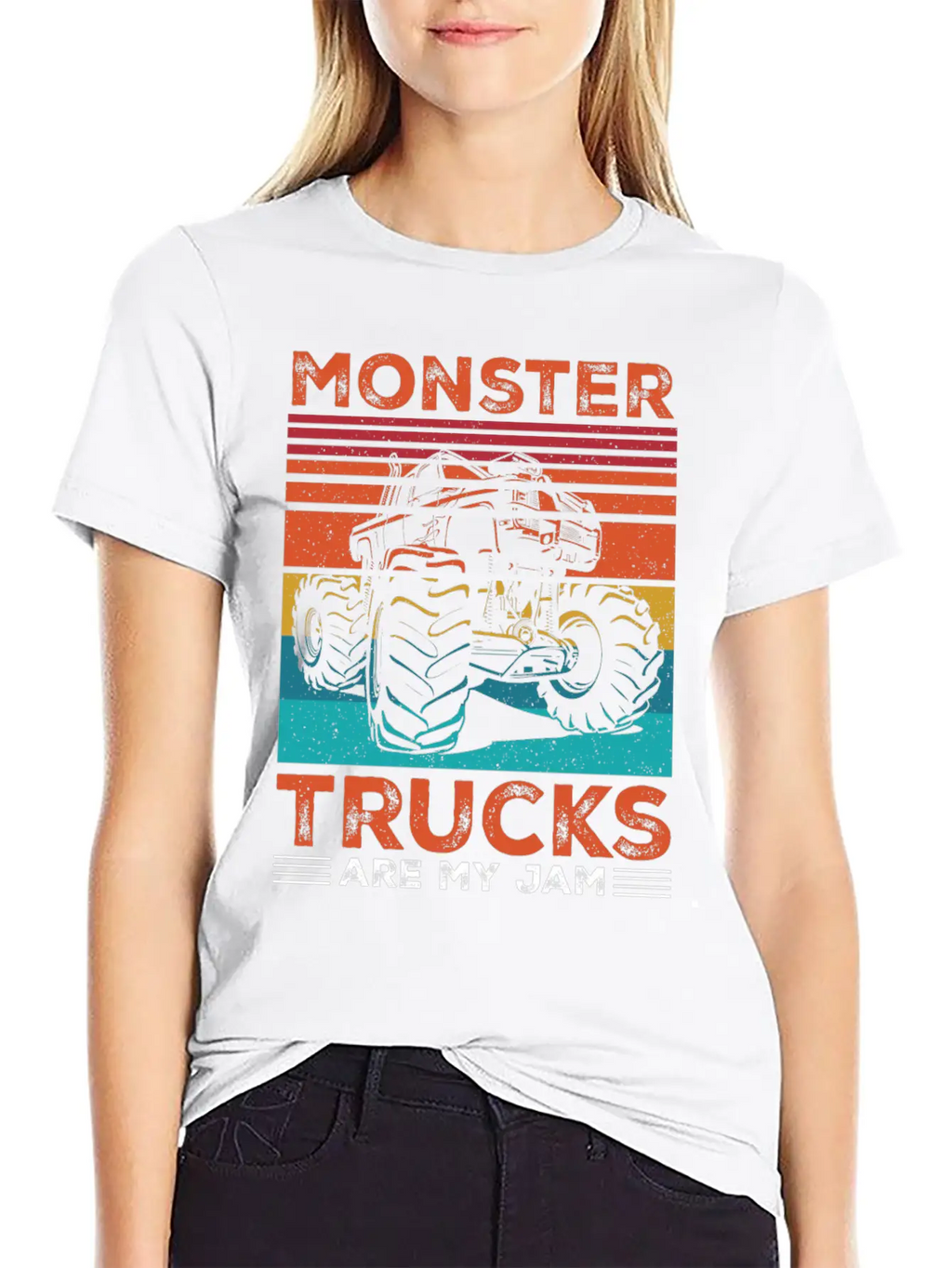 Monster Trucks Are My Jam Cool Monster Truck Quote Unisex Casual T-Shirt – Clean Design For Daily Comfort