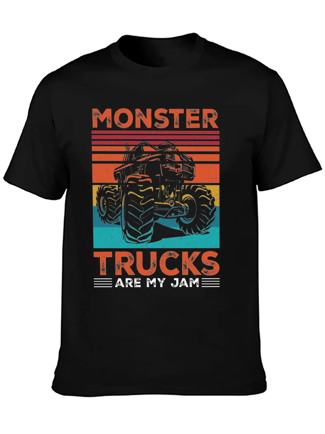 Monster Trucks Are My Jam Cool Monster Truck Quote Unisex Casual T-Shirt – Clean Design For Daily Comfort