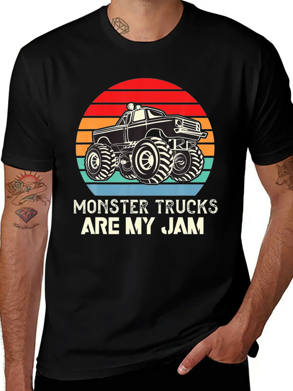Monster Trucks Are My Jam Unisex Casual T-Shirt – Clean Design For Daily Comfort