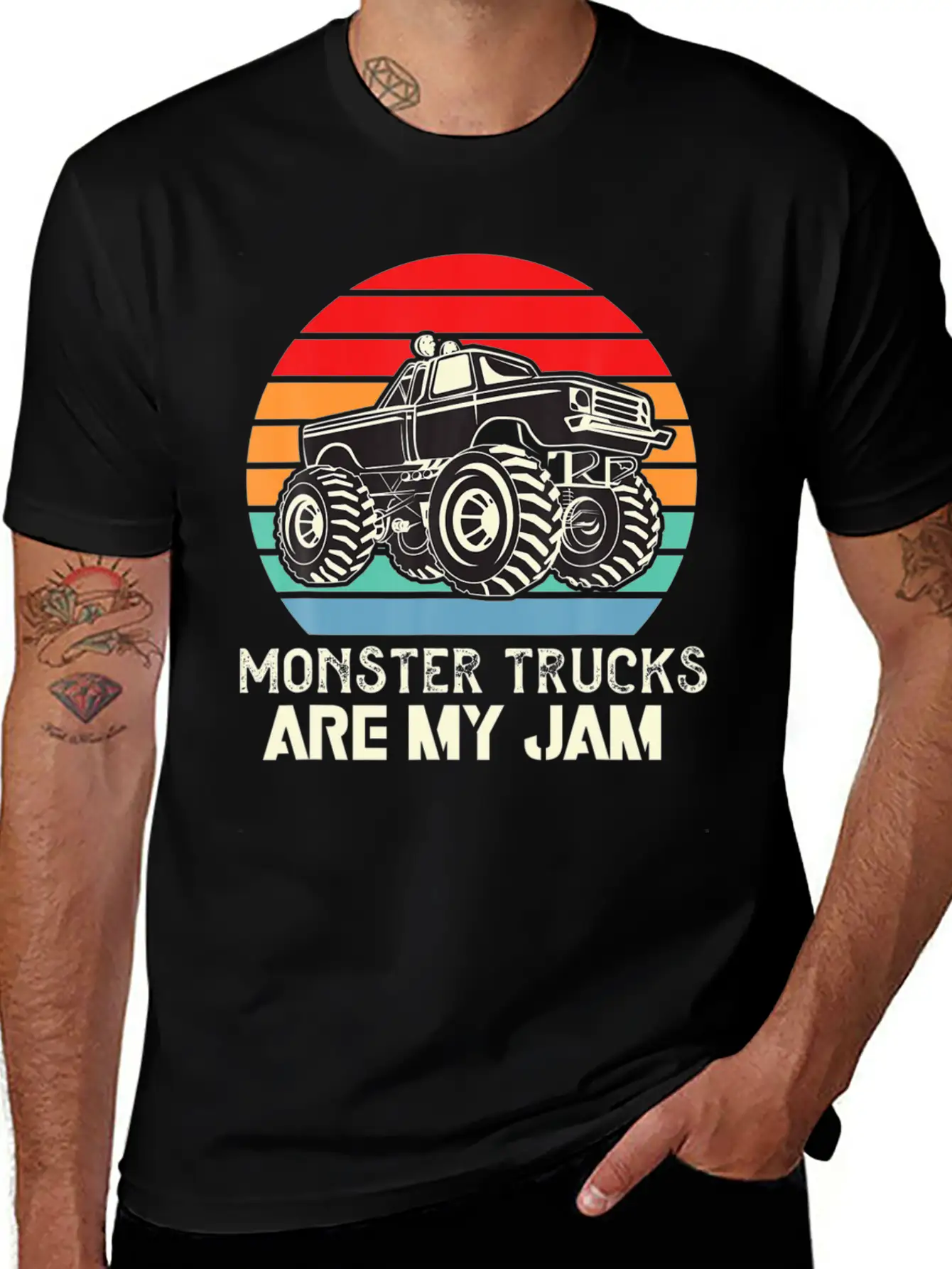 Monster Trucks Are My Jam Unisex Casual T-Shirt – Clean Design For Daily Comfort
