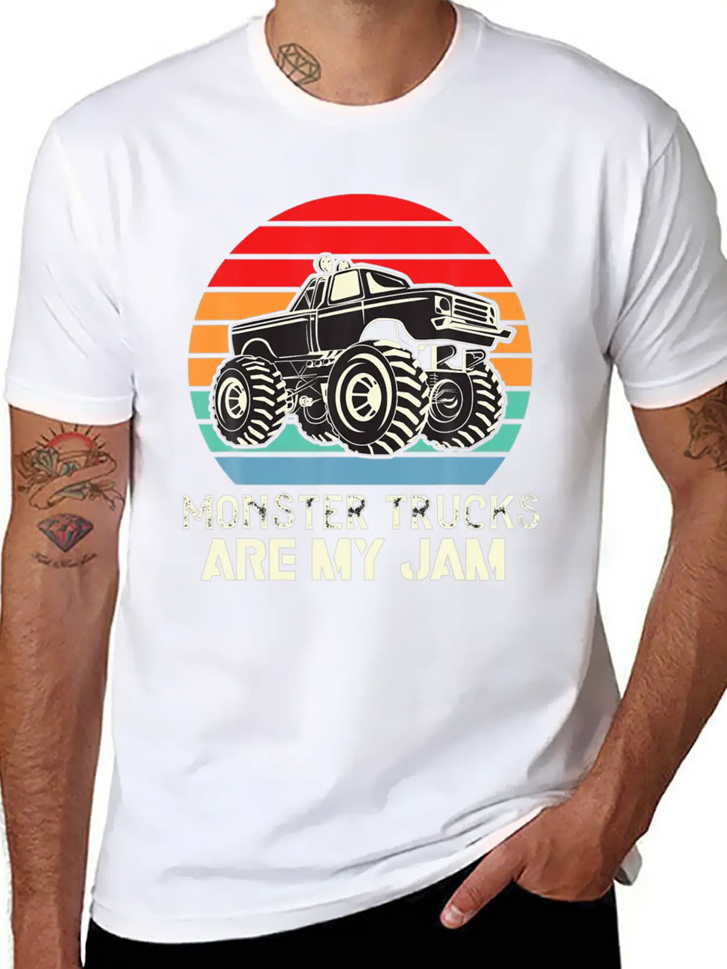 Monster Trucks Are My Jam Unisex Casual T-Shirt – Clean Design For Daily Comfort