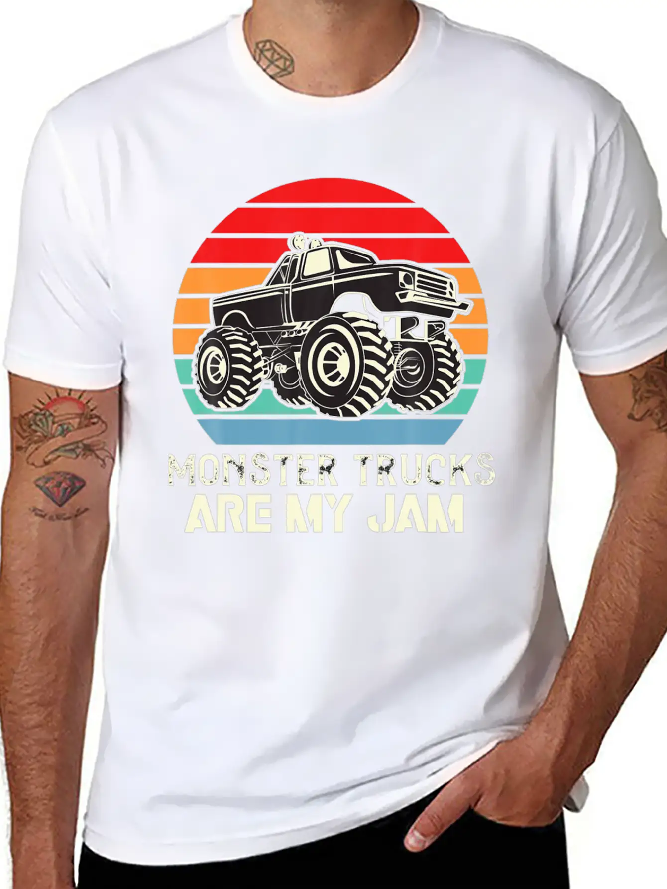 Monster Trucks Are My Jam Unisex Casual T-Shirt – Clean Design For Daily Comfort