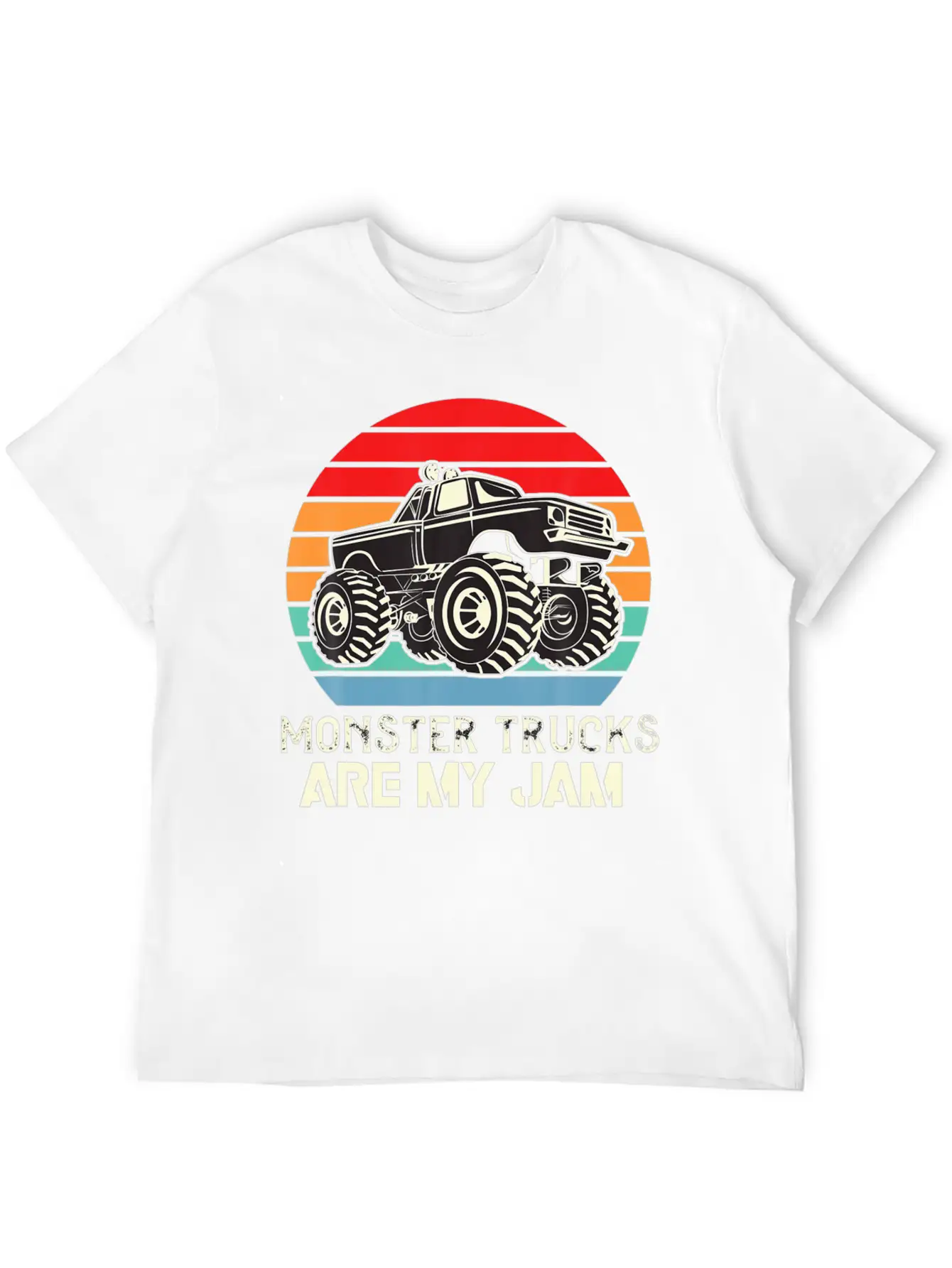 Monster Trucks Are My Jam Unisex Casual T-Shirt – Clean Design For Daily Comfort