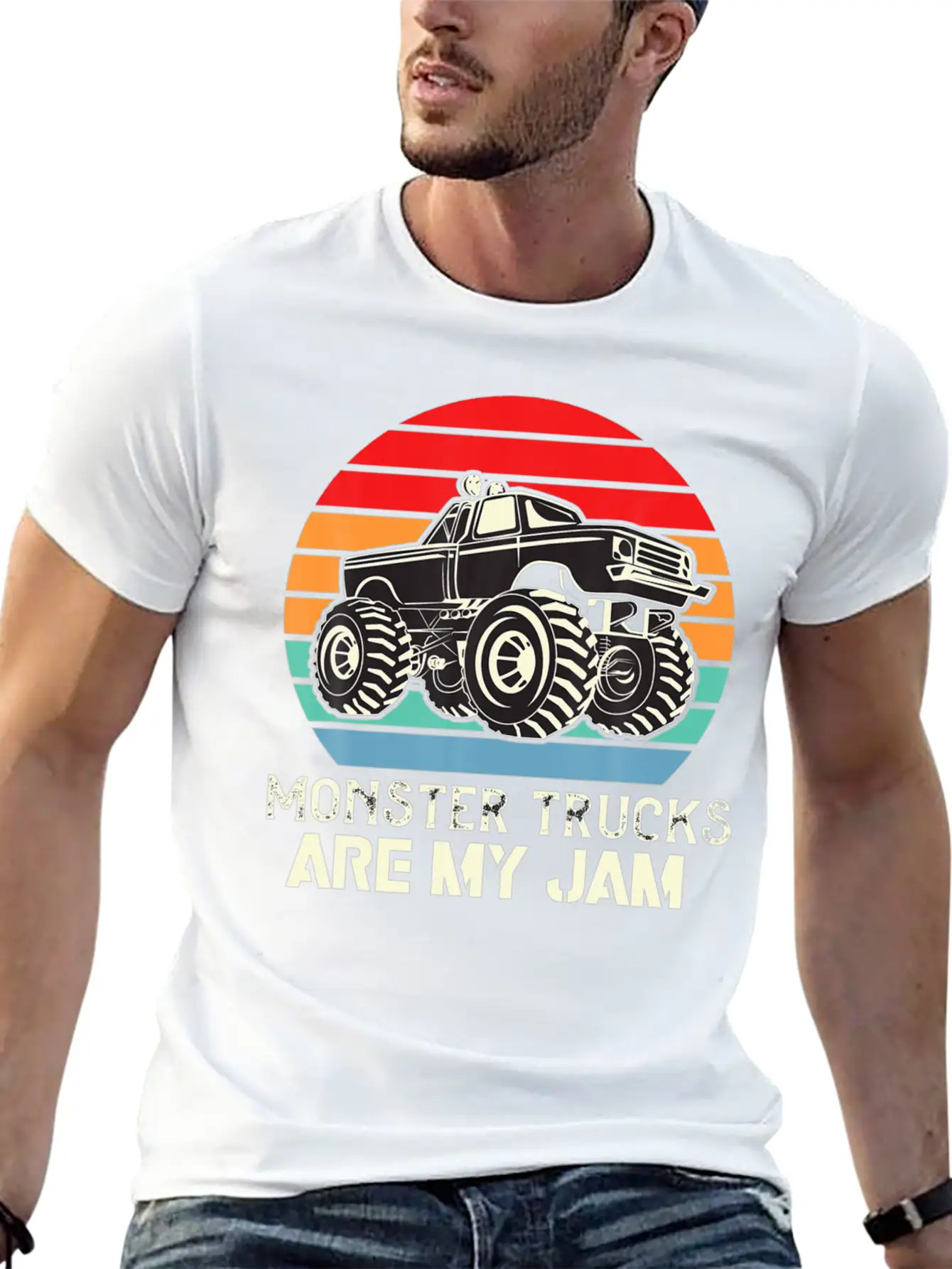 Monster Trucks Are My Jam Unisex Casual T-Shirt – Clean Design For Daily Comfort