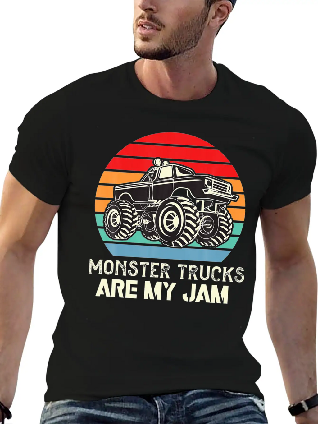 Monster Trucks Are My Jam Unisex Casual T-Shirt – Clean Design For Daily Comfort