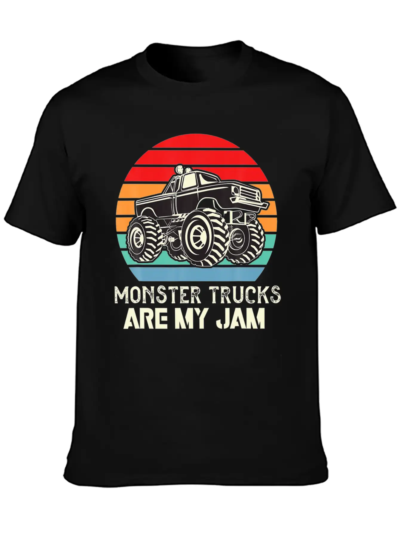 Monster Trucks Are My Jam Unisex Casual T-Shirt – Clean Design For Daily Comfort