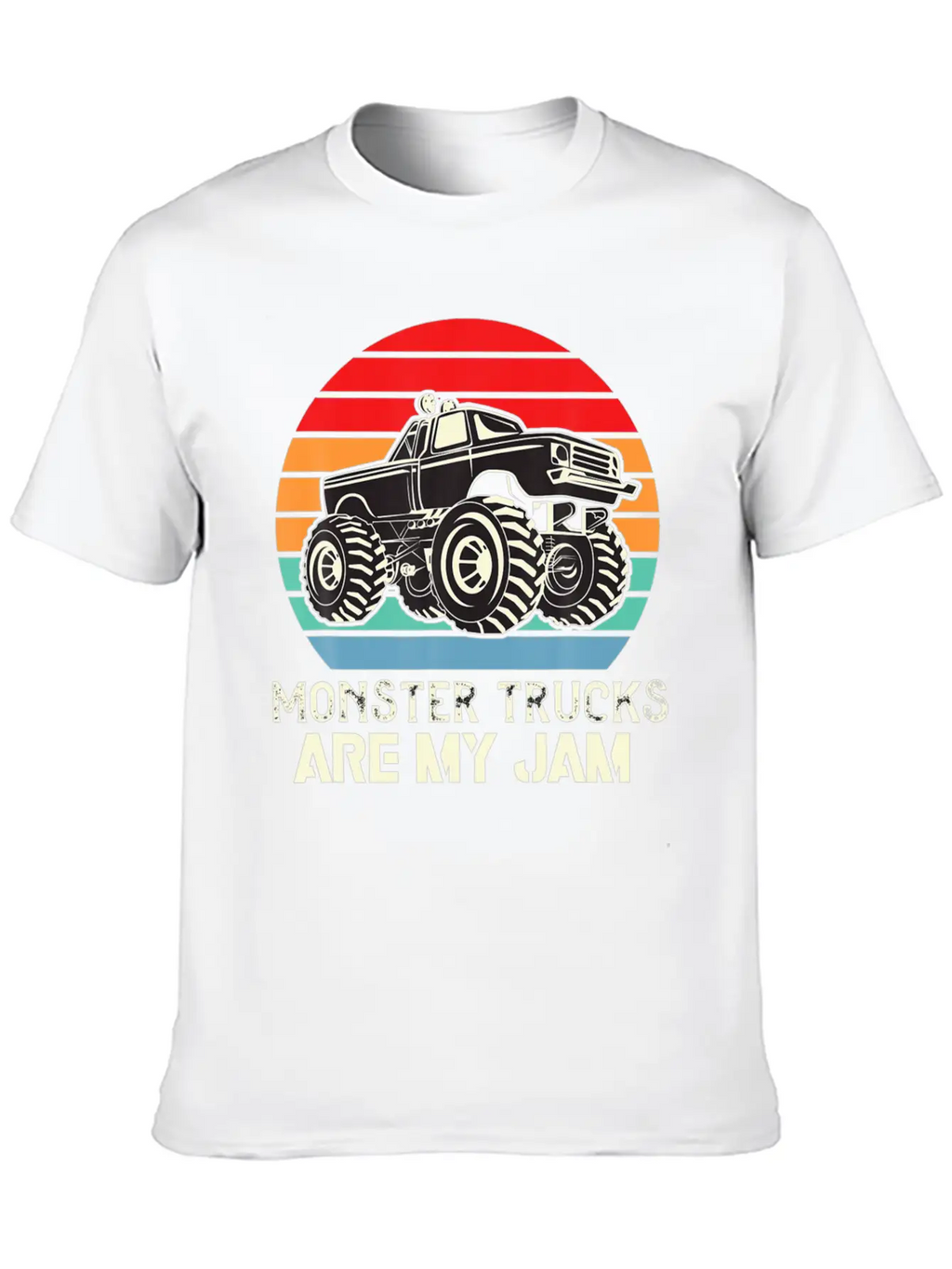 Monster Trucks Are My Jam Unisex Casual T-Shirt – Clean Design For Daily Comfort