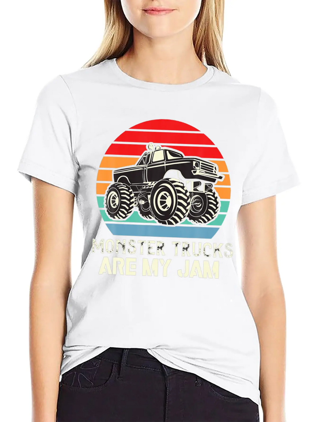Monster Trucks Are My Jam Unisex Casual T-Shirt – Clean Design For Daily Comfort