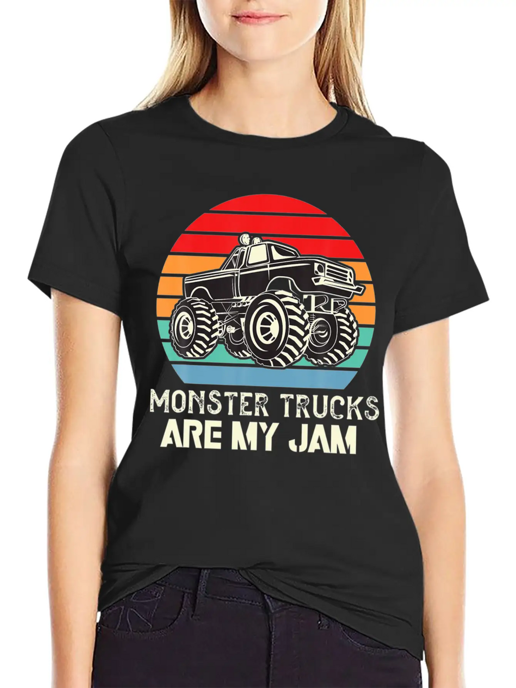 Monster Trucks Are My Jam Unisex Casual T-Shirt – Clean Design For Daily Comfort