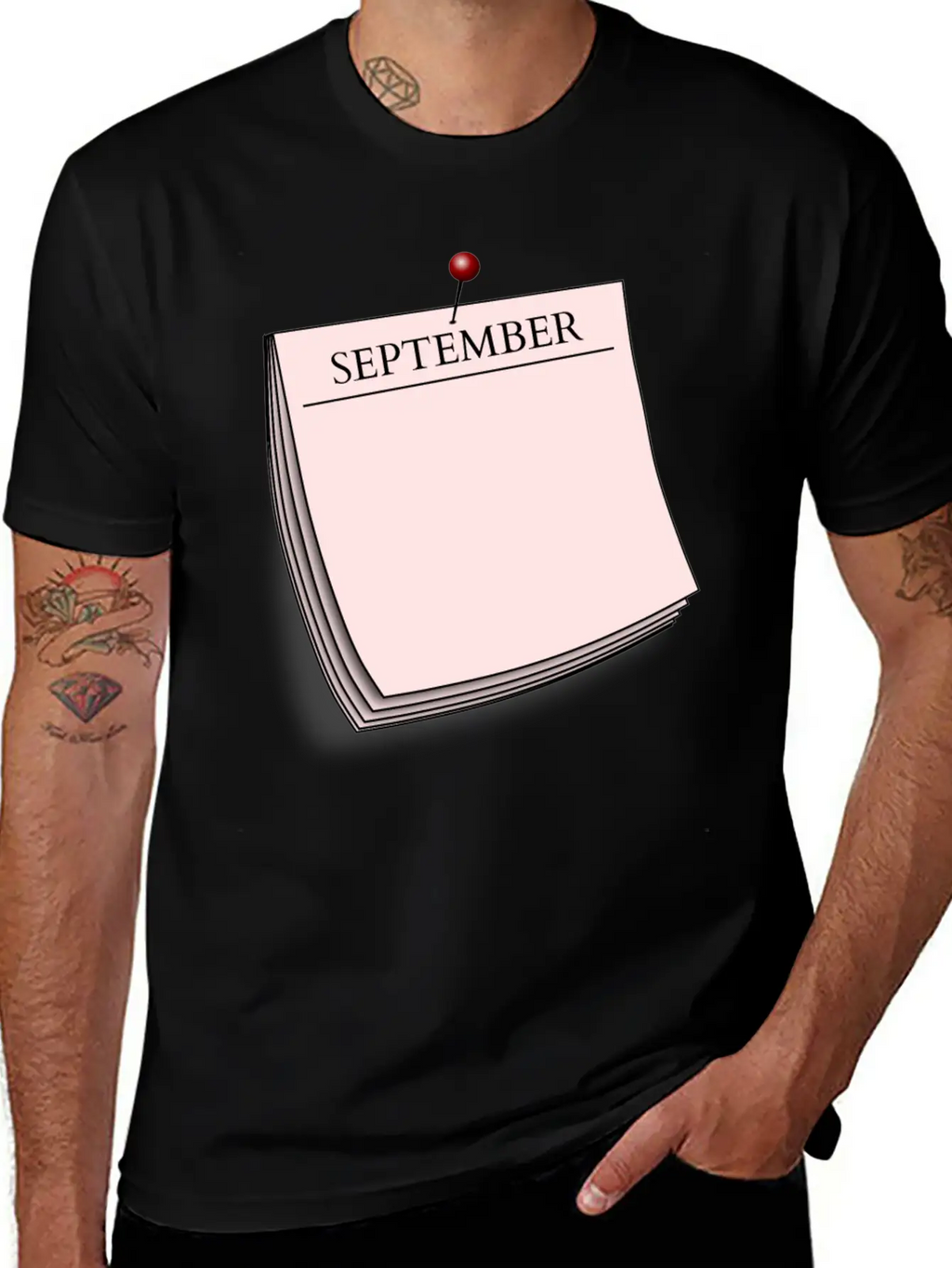 Monthly Note September Unisex Short Sleeve Soft Cotton T-Shirt – Casual Everyday Wear