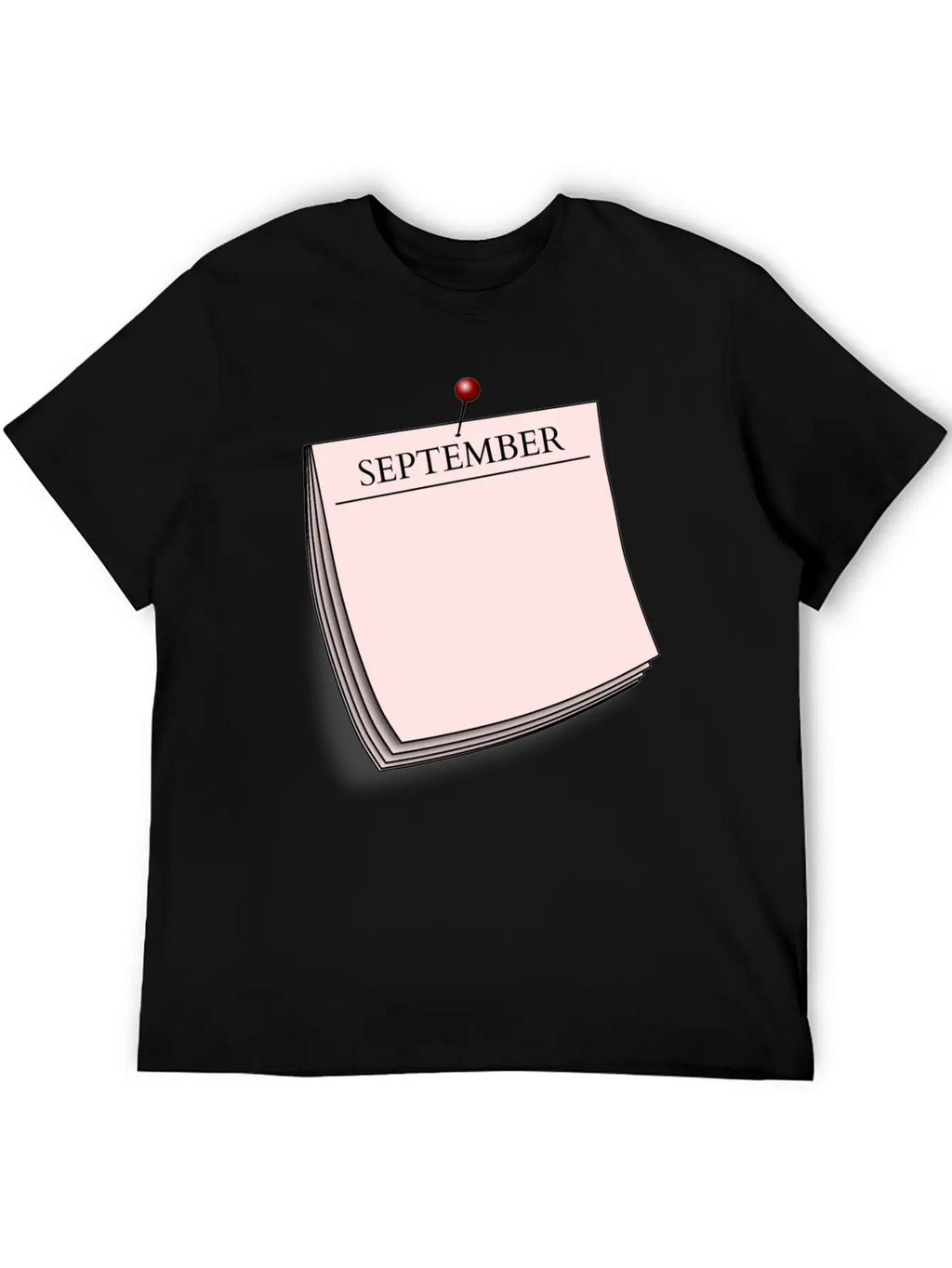 Monthly Note September Unisex Short Sleeve Soft Cotton T-Shirt – Casual Everyday Wear