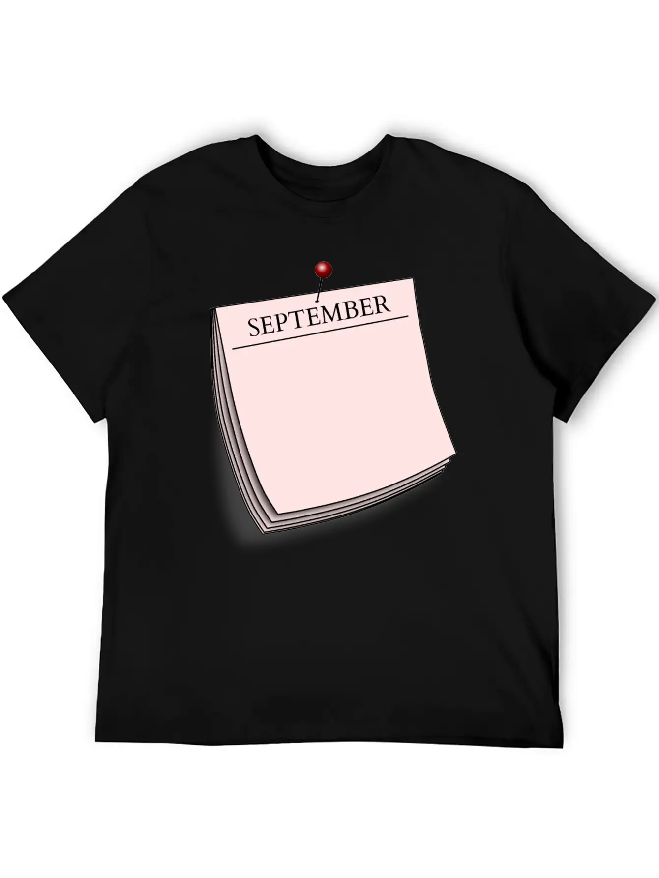Monthly Note September Unisex Short Sleeve Soft Cotton T-Shirt – Casual Everyday Wear