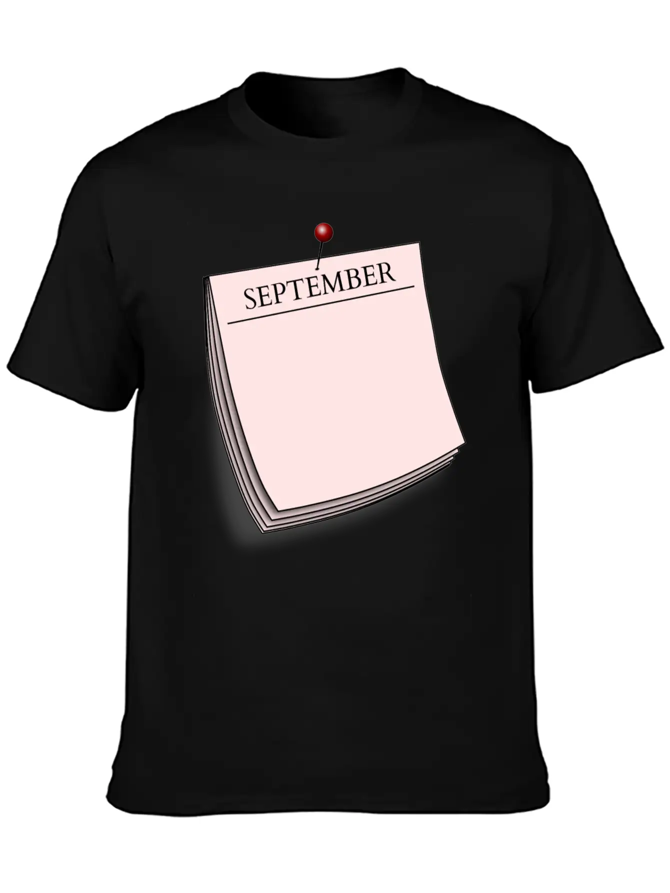 Monthly Note September Unisex Short Sleeve Soft Cotton T-Shirt – Casual Everyday Wear