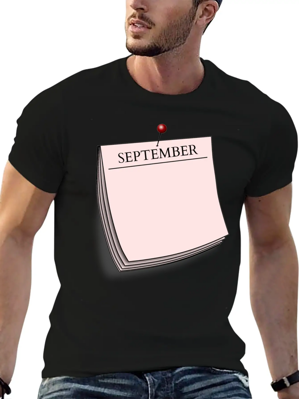Monthly Note September Unisex Short Sleeve Soft Cotton T-Shirt – Casual Everyday Wear