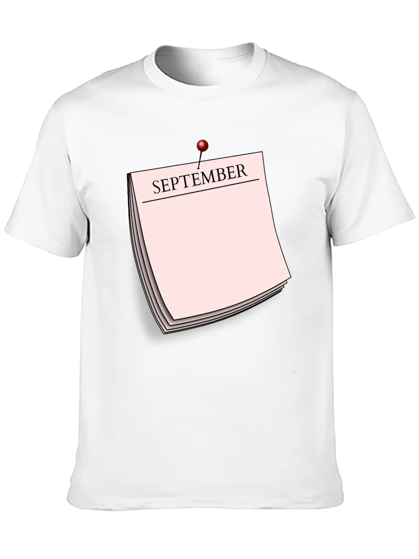Monthly Note September Unisex Short Sleeve Soft Cotton T-Shirt – Casual Everyday Wear