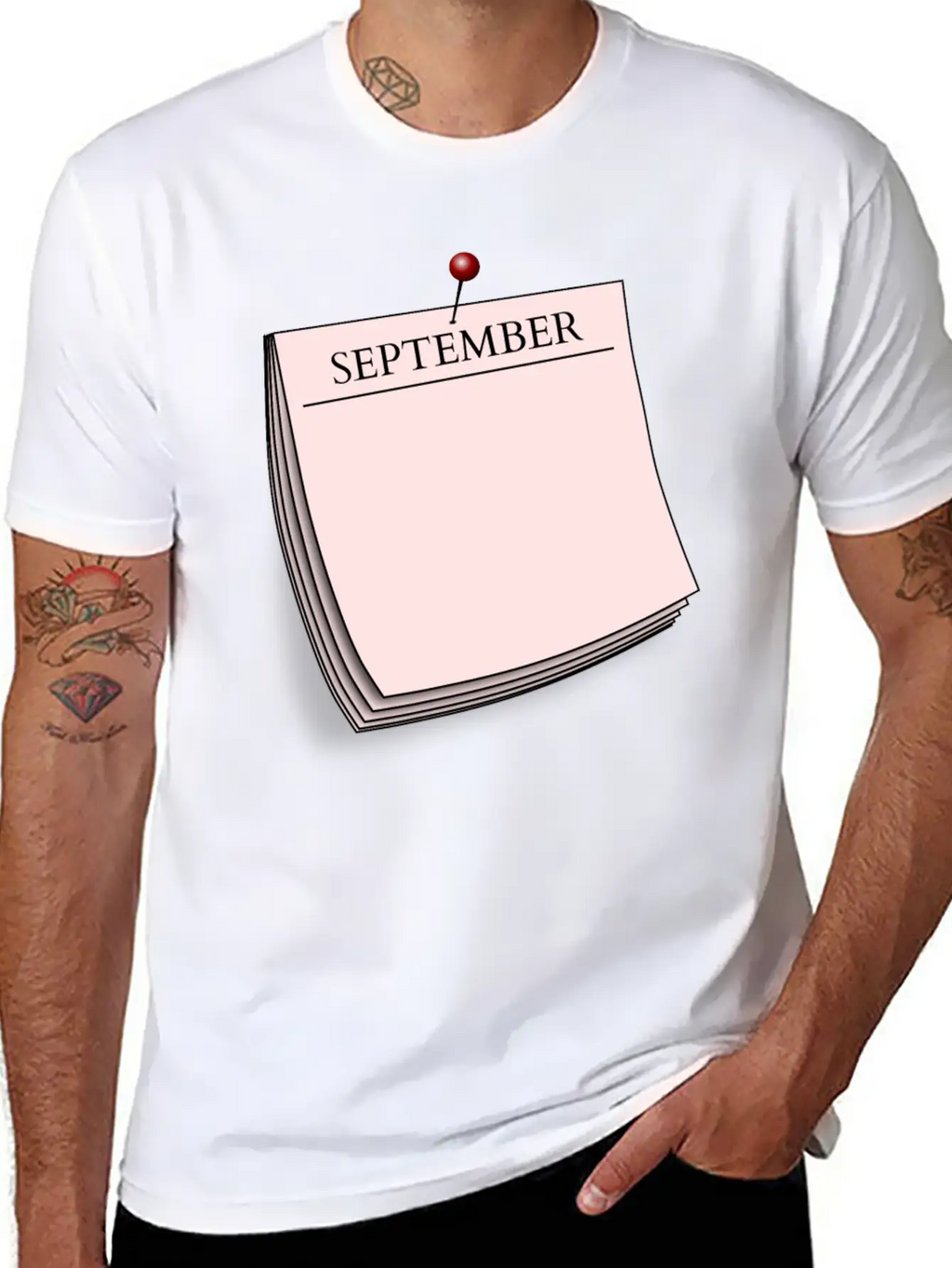 Monthly Note September Unisex Short Sleeve Soft Cotton T-Shirt – Casual Everyday Wear