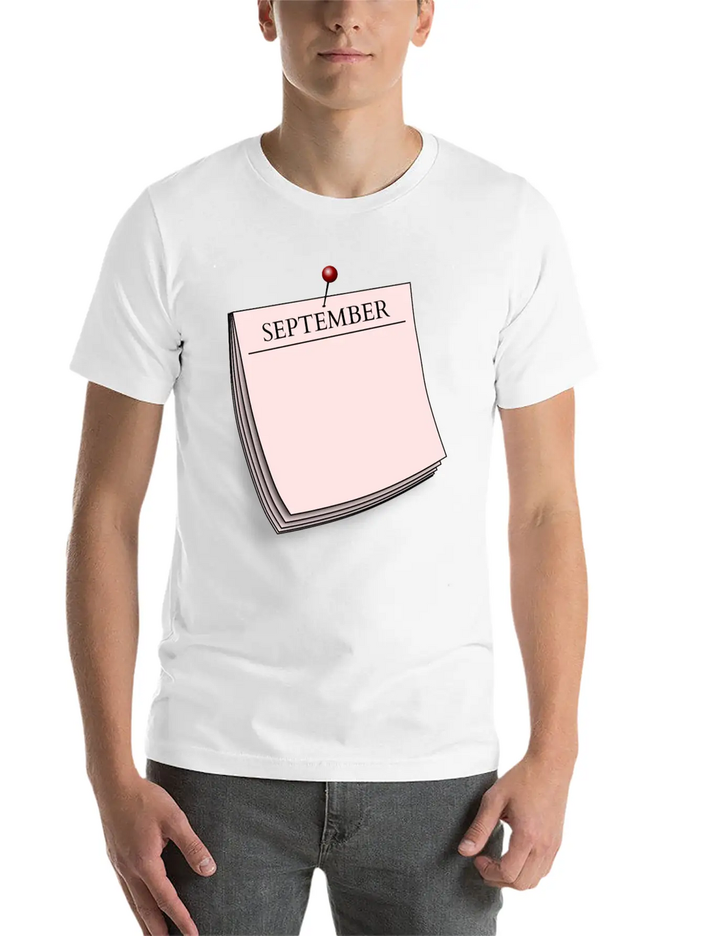 Monthly Note September Unisex Short Sleeve Soft Cotton T-Shirt – Casual Everyday Wear