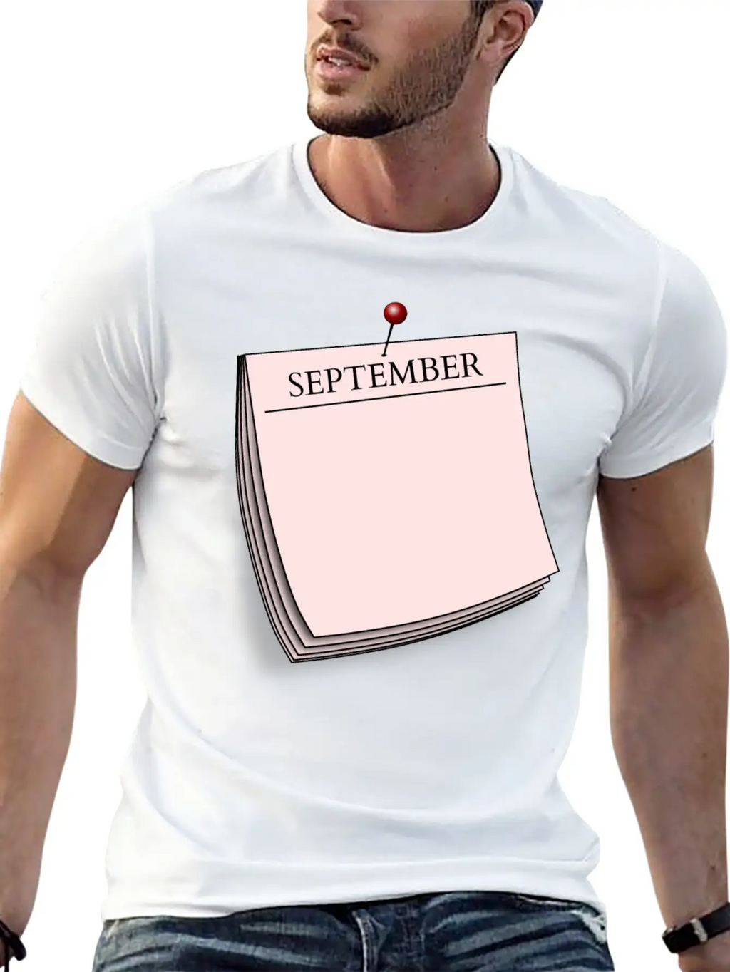 Monthly Note September Unisex Short Sleeve Soft Cotton T-Shirt – Casual Everyday Wear