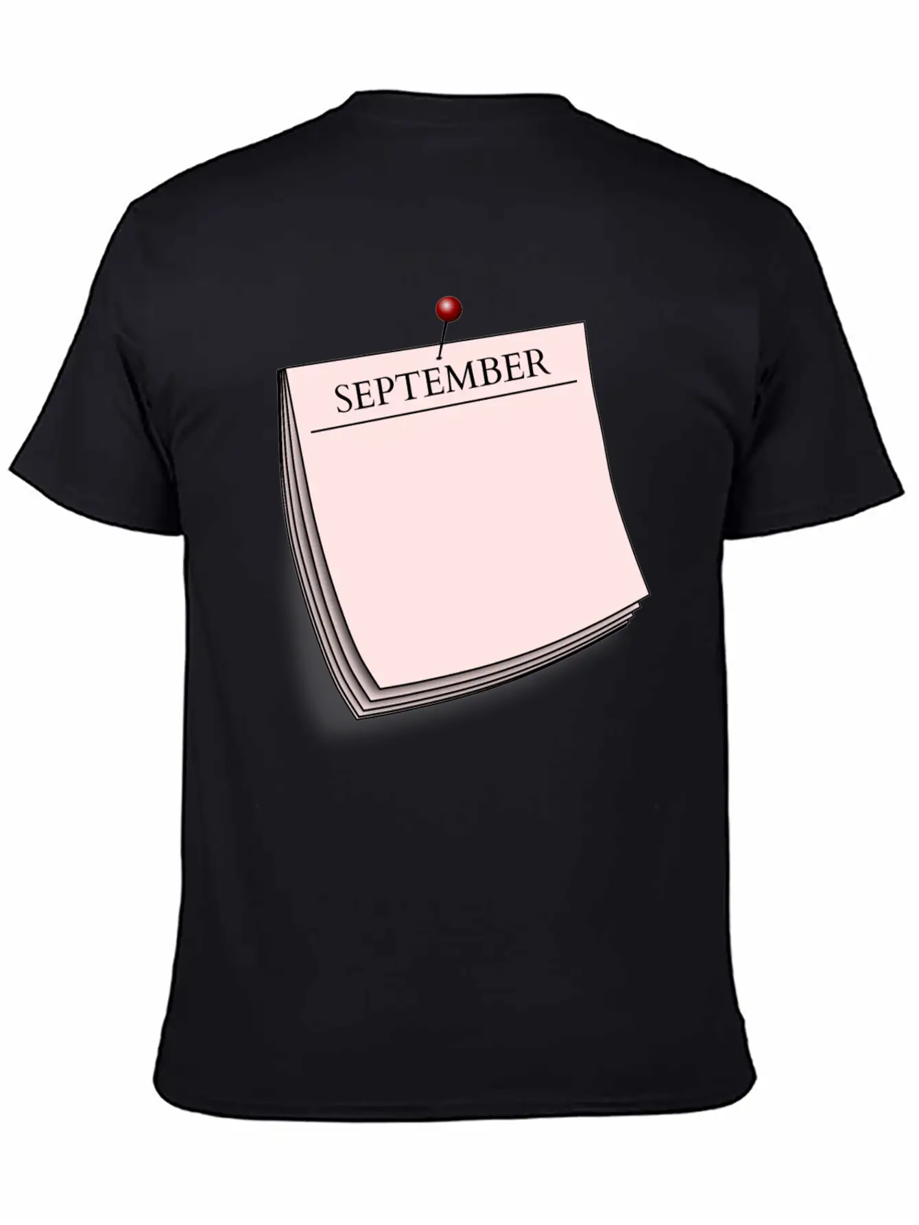 Monthly Note September Unisex Short Sleeve Soft Cotton T-Shirt – Casual Everyday Wear