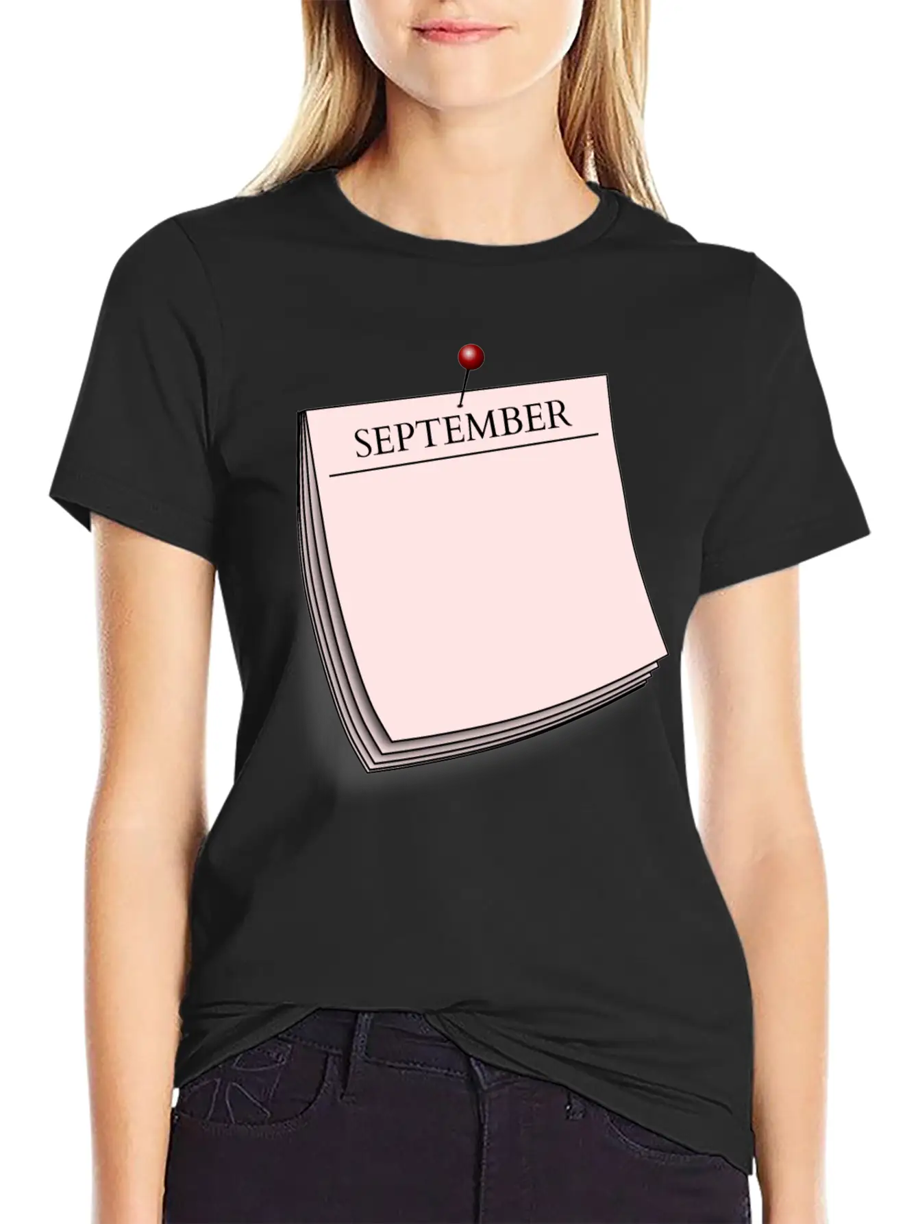 Monthly Note September Unisex Short Sleeve Soft Cotton T-Shirt – Casual Everyday Wear