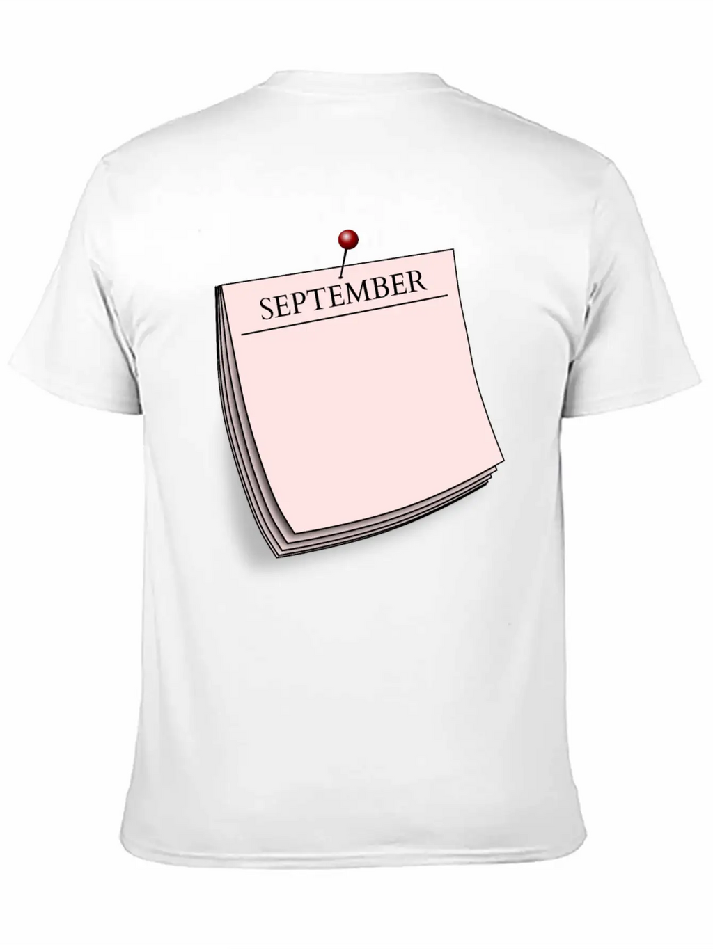 Monthly Note September Unisex Short Sleeve Soft Cotton T-Shirt – Casual Everyday Wear
