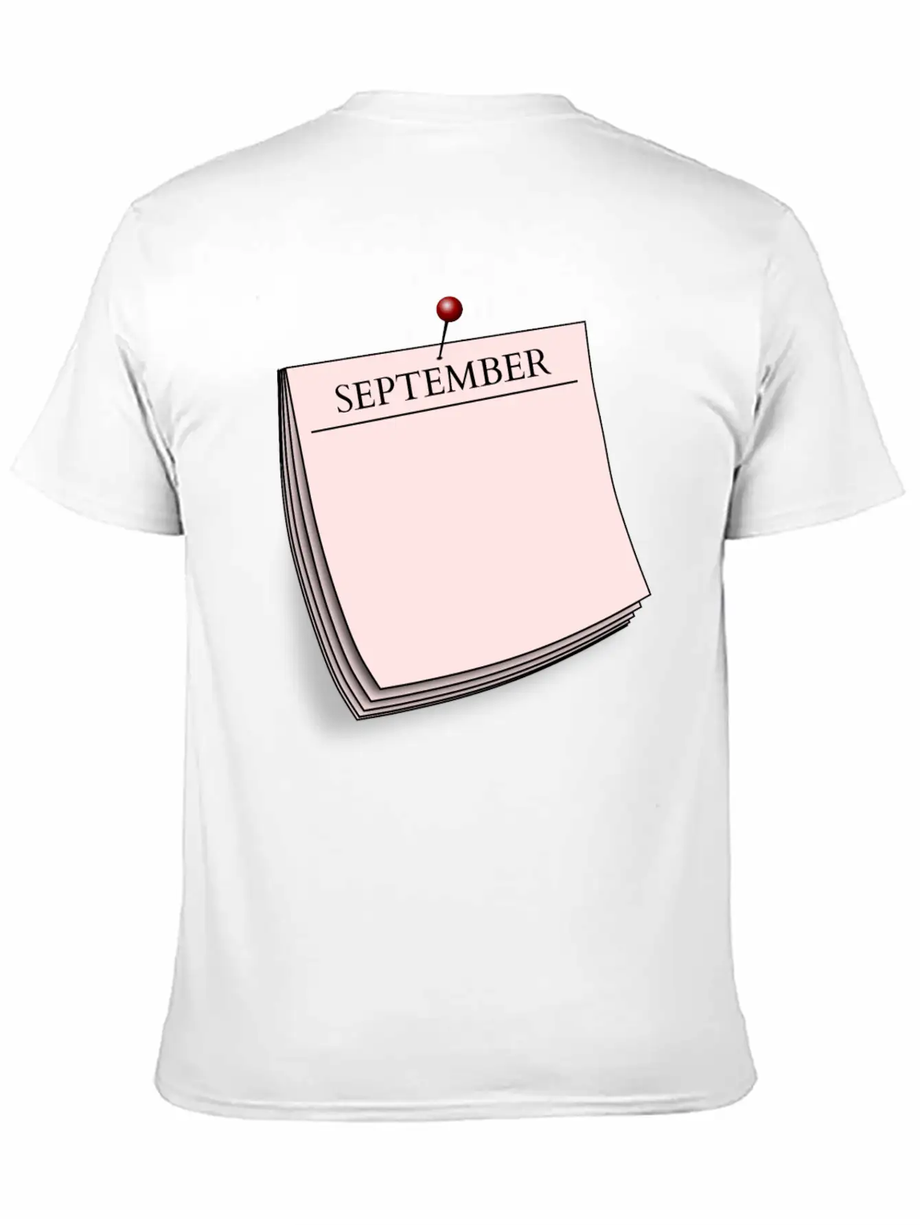 Monthly Note September Unisex Short Sleeve Soft Cotton T-Shirt – Casual Everyday Wear