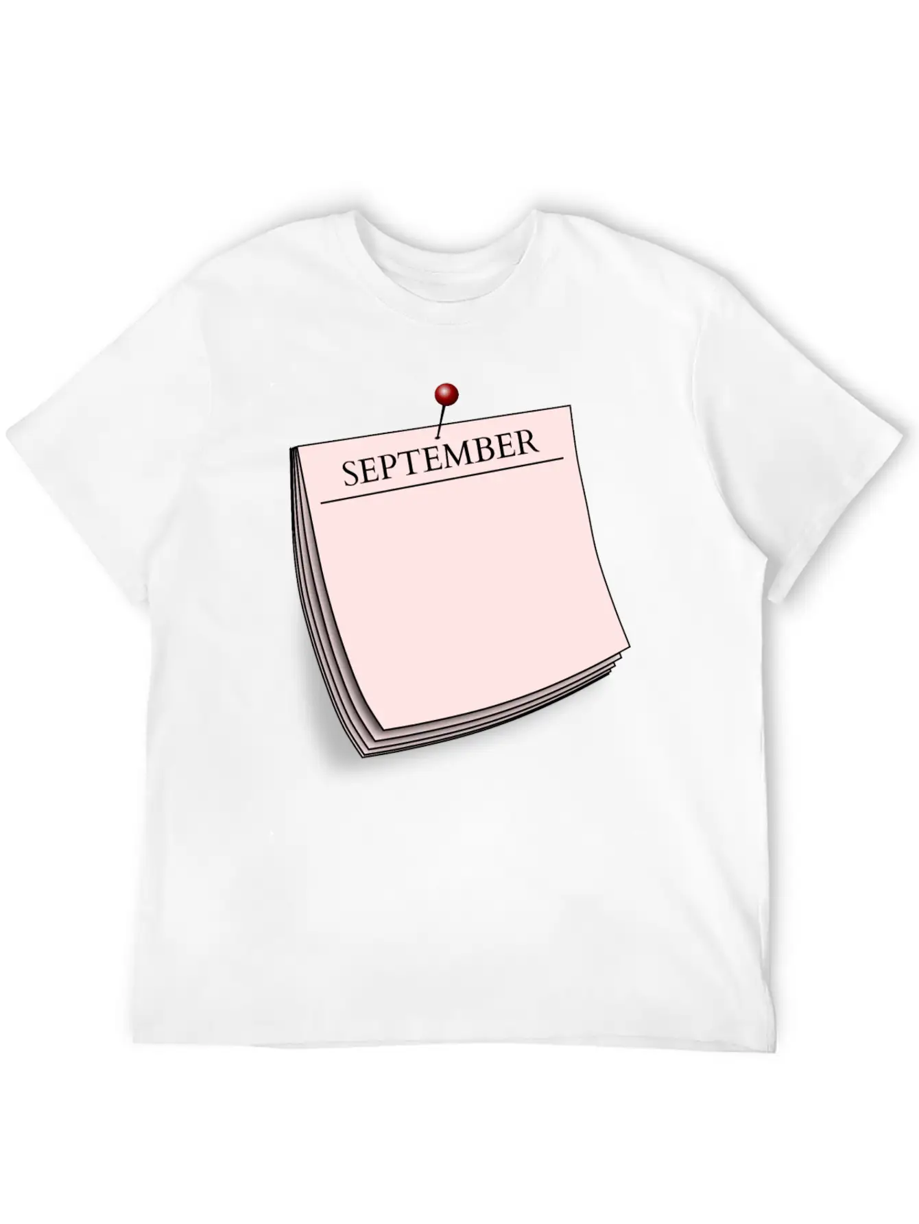 Monthly Note September Unisex Short Sleeve Soft Cotton T-Shirt – Casual Everyday Wear
