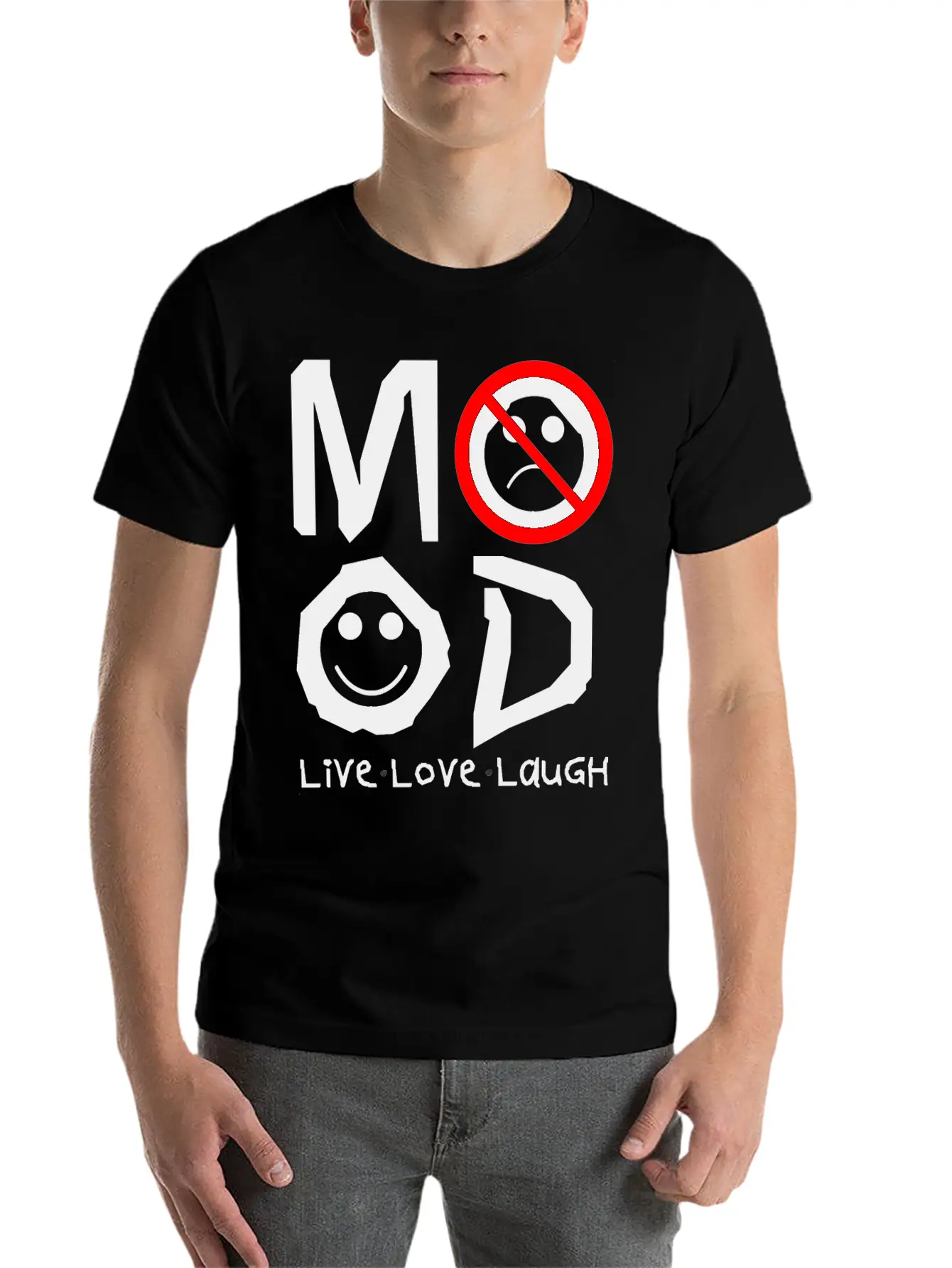 MOOD Unisex Short Sleeve Soft Cotton T-Shirt – Casual Everyday Wear