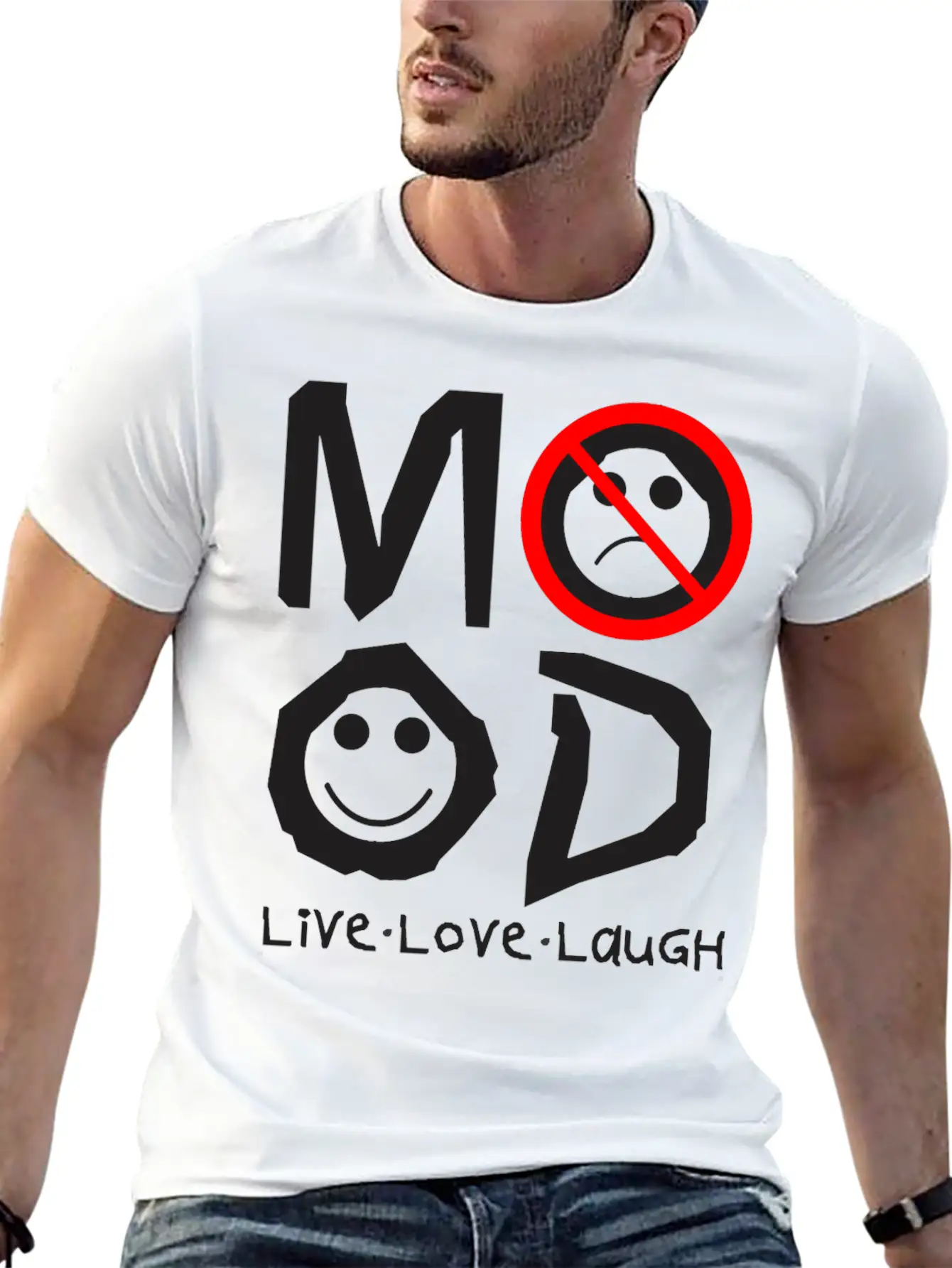 MOOD Unisex Short Sleeve Soft Cotton T-Shirt – Casual Everyday Wear