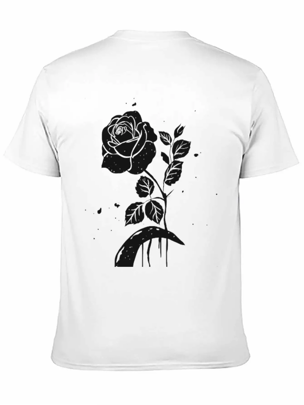 Moon And Rose Graphic Breathable Soft Cotton T-Shirt – Timeless Casual Look