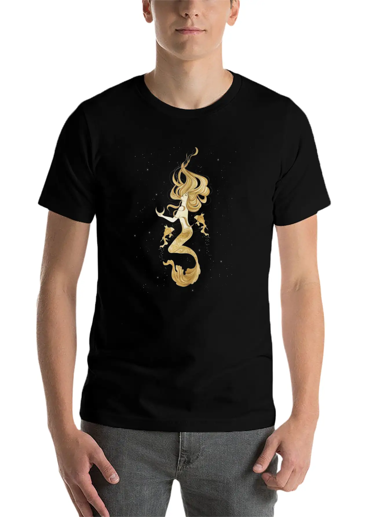Moon Art Unisex Short Sleeve Soft Cotton T-Shirt – Casual Everyday Wear