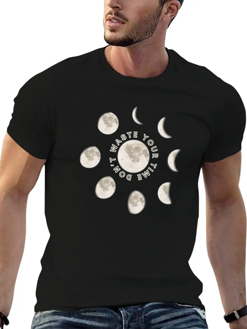 Moon Phases Motivational Quote Unisex Casual T-Shirt – Clean Design For Daily Comfort